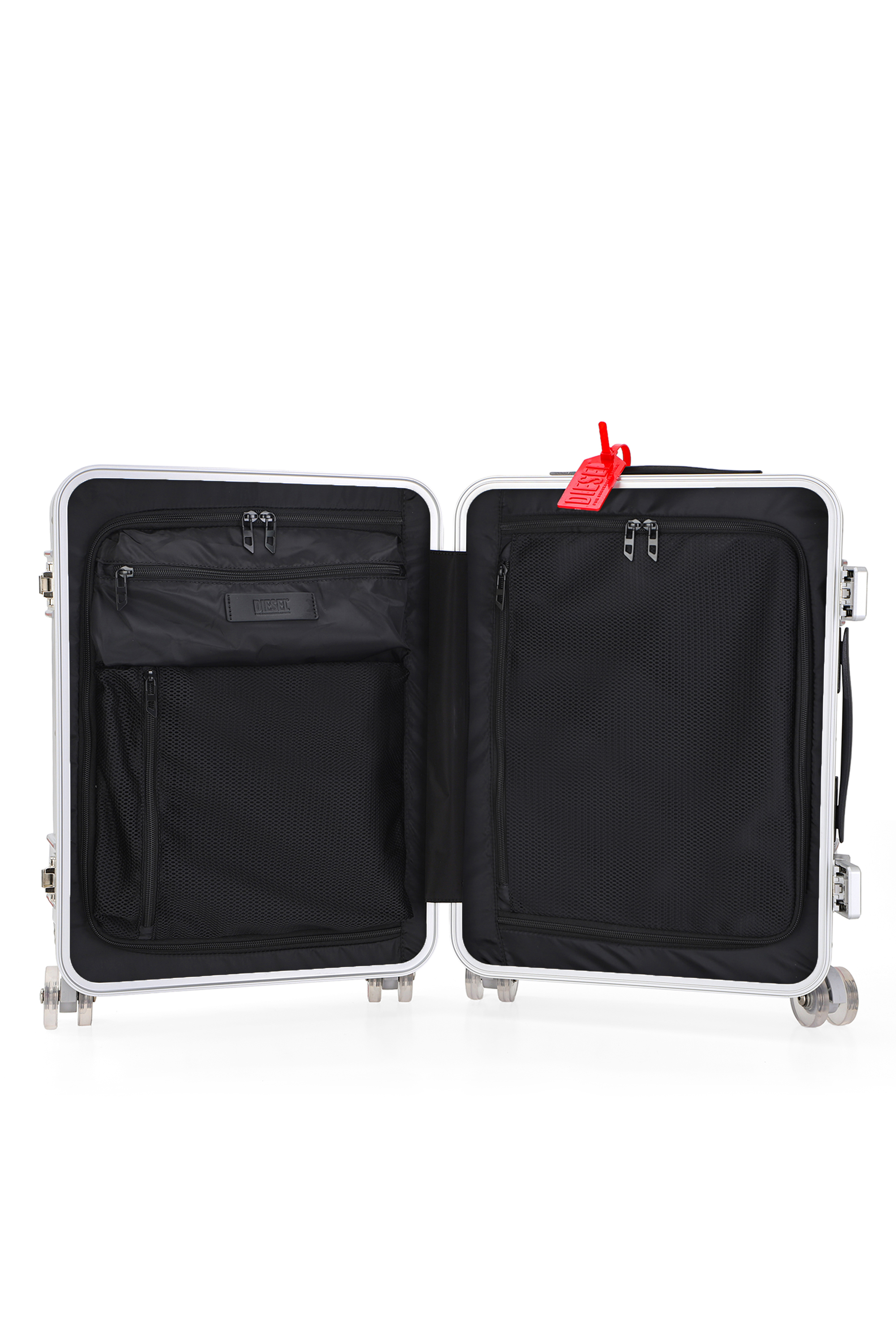 Diesel - DIESEL PC STRONG IMAGE TROLLEY- DSL003, Unisex's Rugged carry‑on suitcase 20" in シルバー - 4