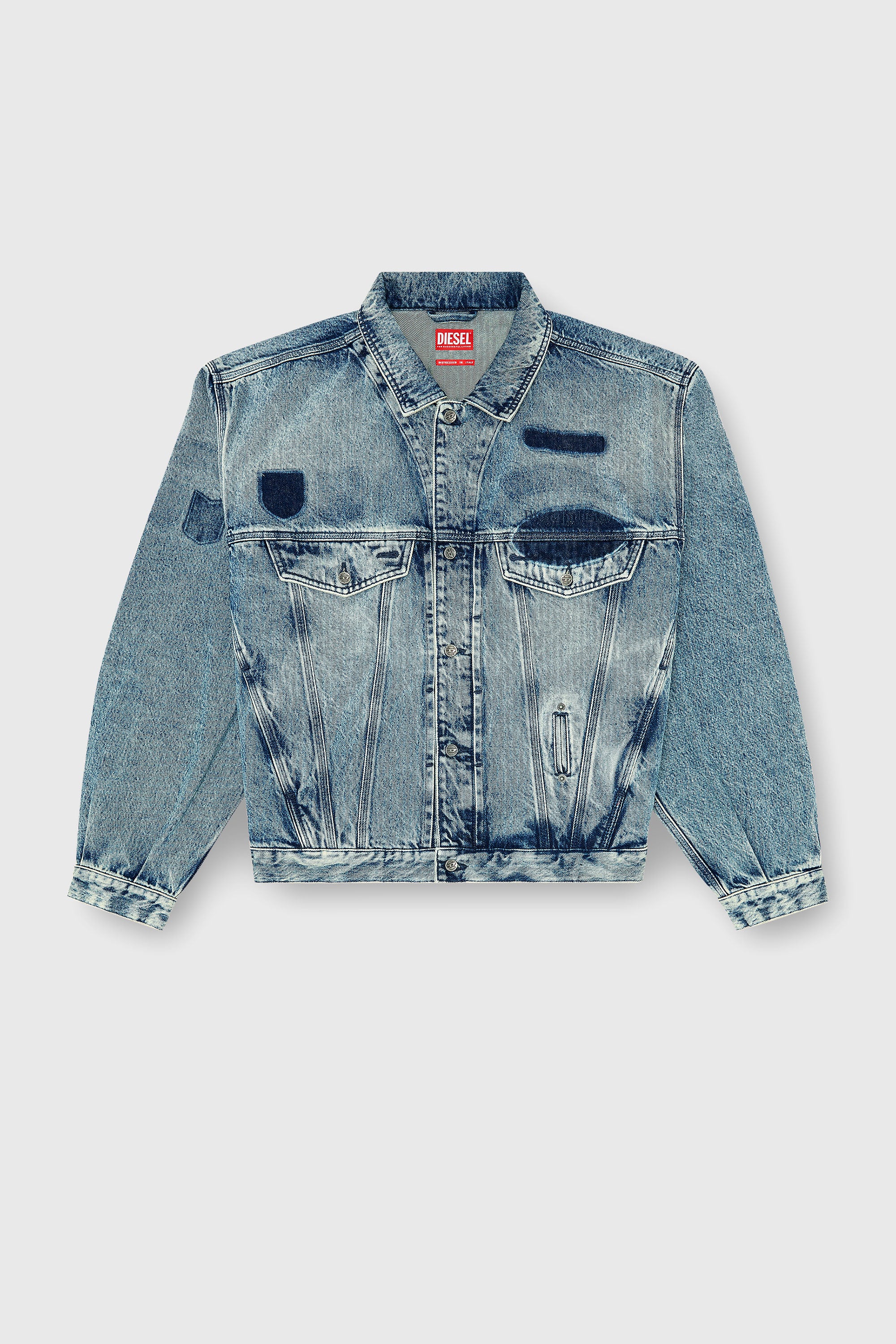 Diesel - D-DENVER-S2, Unisex's デニムジャケット in ミディアムブルー - 2