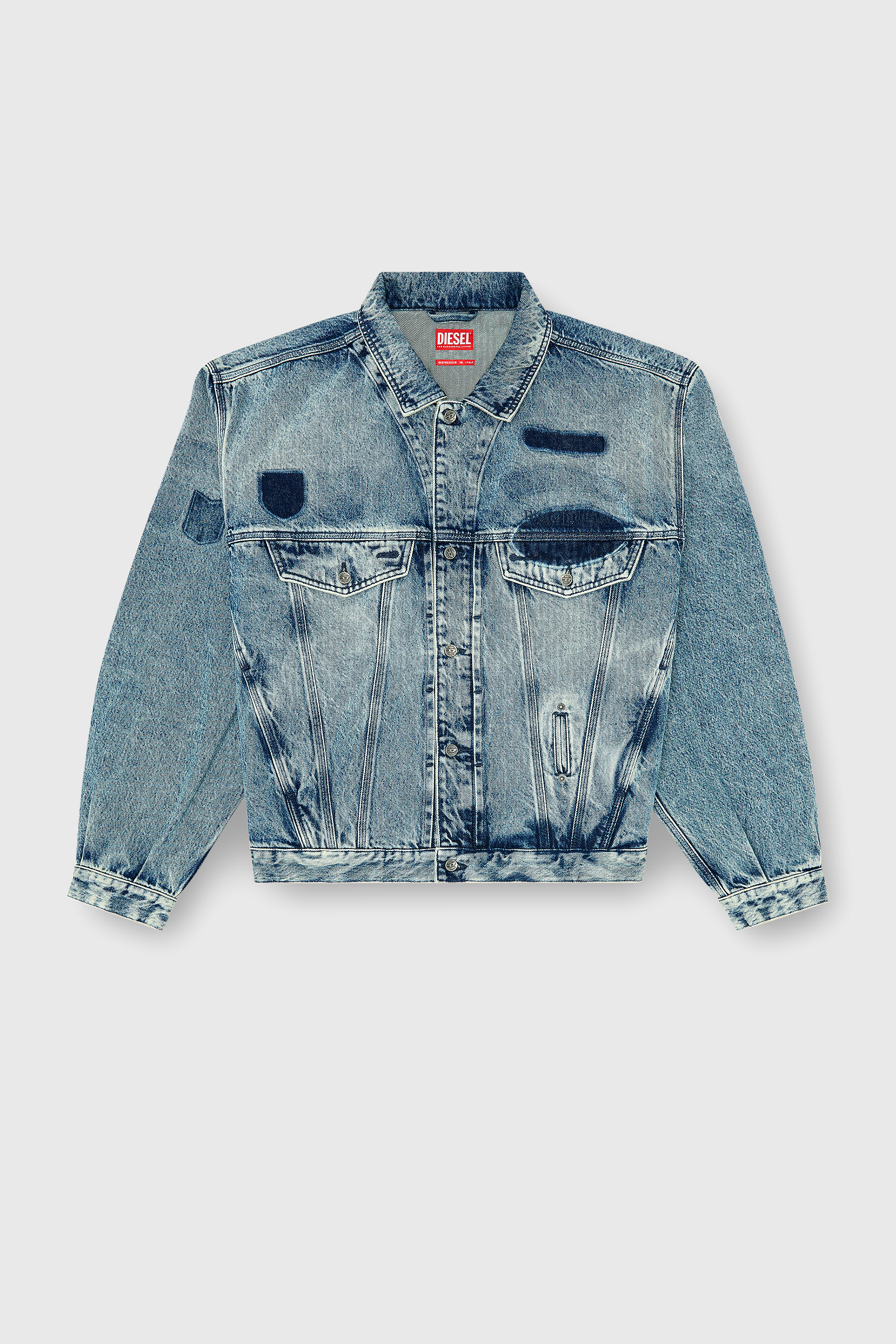 Diesel - D-DENVER-S2, Unisex's デニムジャケット in ミディアムブルー - 2