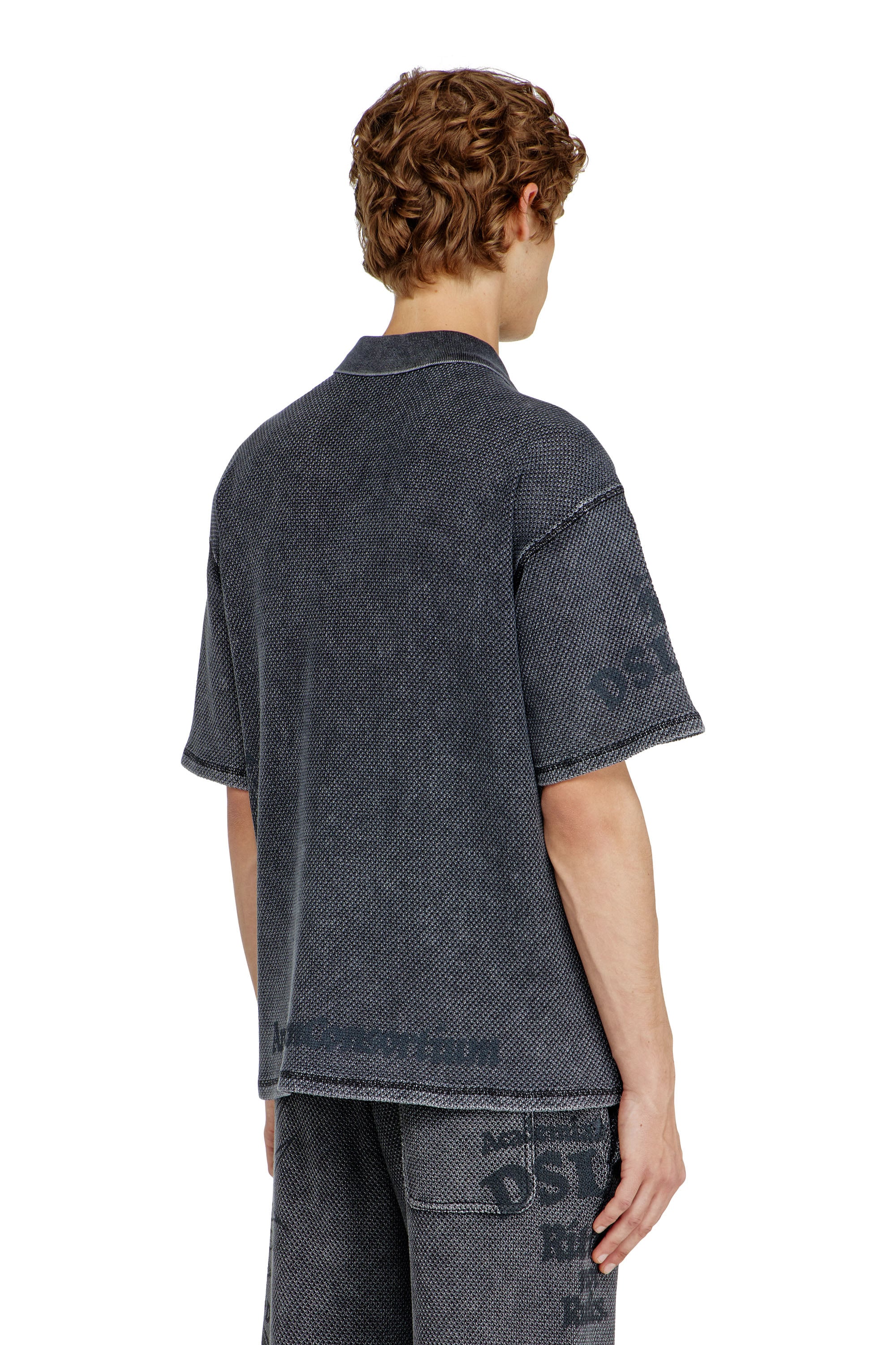 Diesel - T-ERRY-ZIP, Male's ポロシャツ in ダークグレー - 4