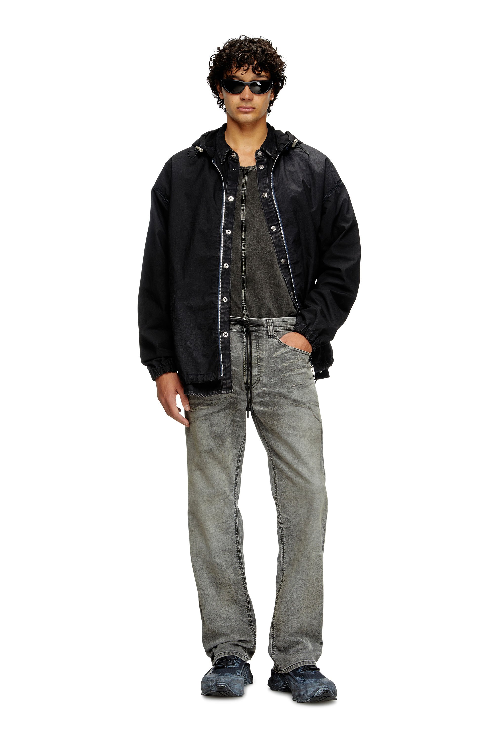 Diesel - Male's Relaxed 2080 D-Reel Joggjeans® 09M35, ブラック/ダークグレー - 2