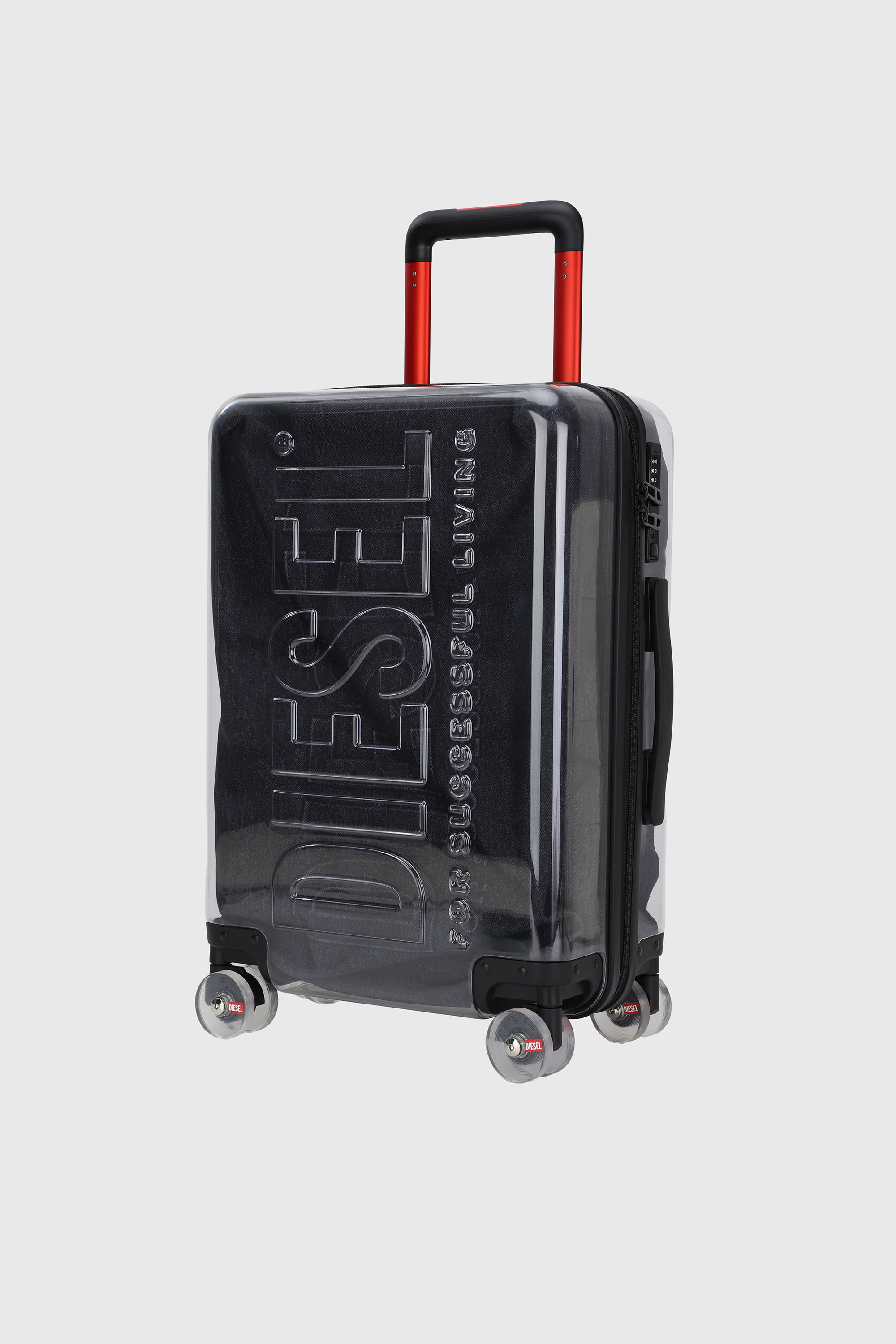 Diesel - LU0036 HARD LUGGAGE - DSL009, Unisex's Transparent logo suitcase size S in ブラック - 5