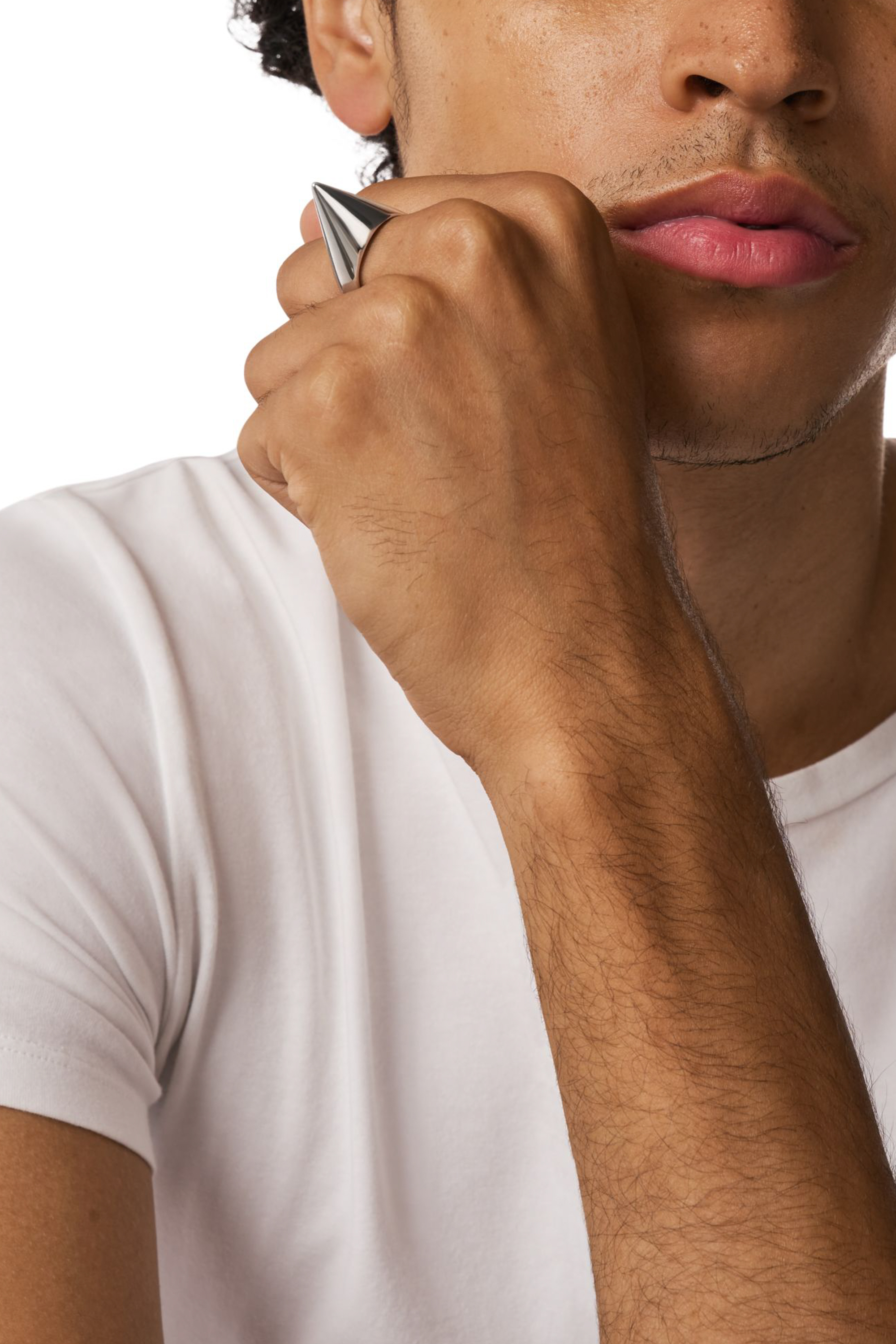 Diesel - DX1641040 JEWELLERY, Unisex's Stainless steel spike band ring in シルバー - 4