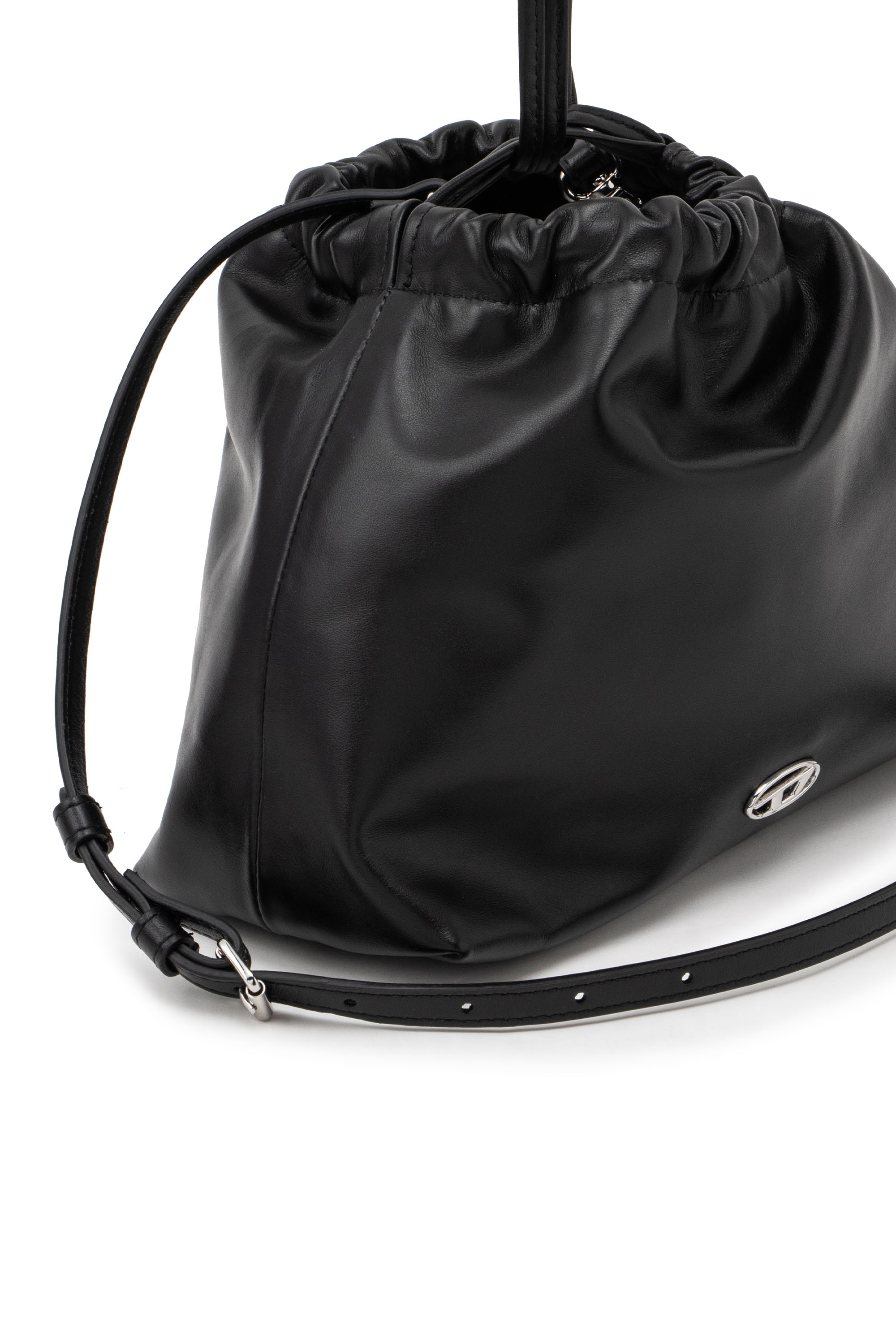Diesel - CLOU-D CROSSBODY, Unisex's Clou-D-Small leather bucket bag in ブラック - 6