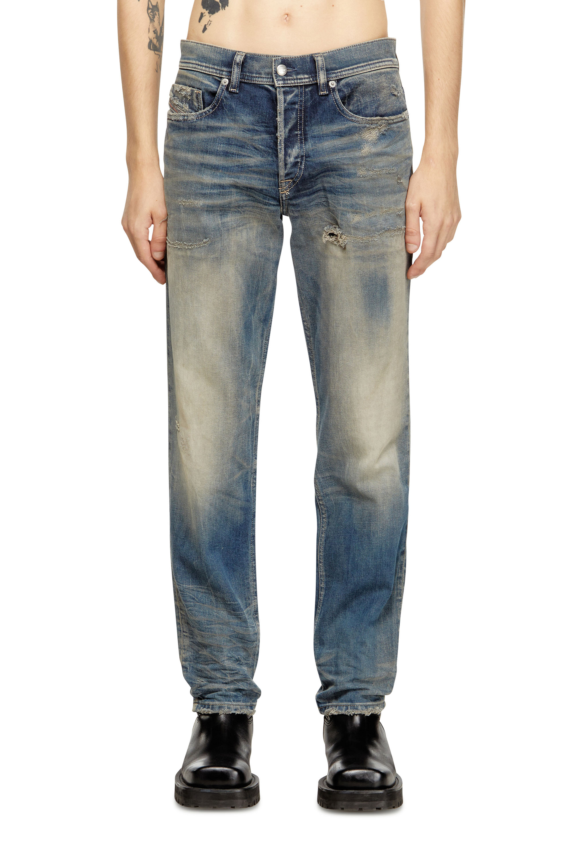Diesel - Male's Regular Jeans 2023 D-Finitive 09M18, ミディアムブルー - 1