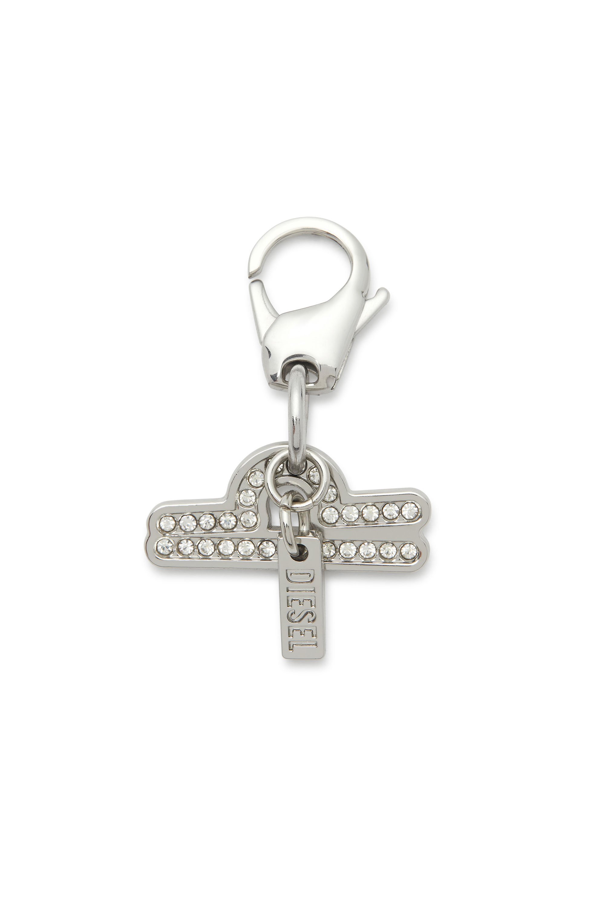 Diesel - CHARM LIBRA, Unisex's Metal Libra charm with rhinestones in シルバー - 1