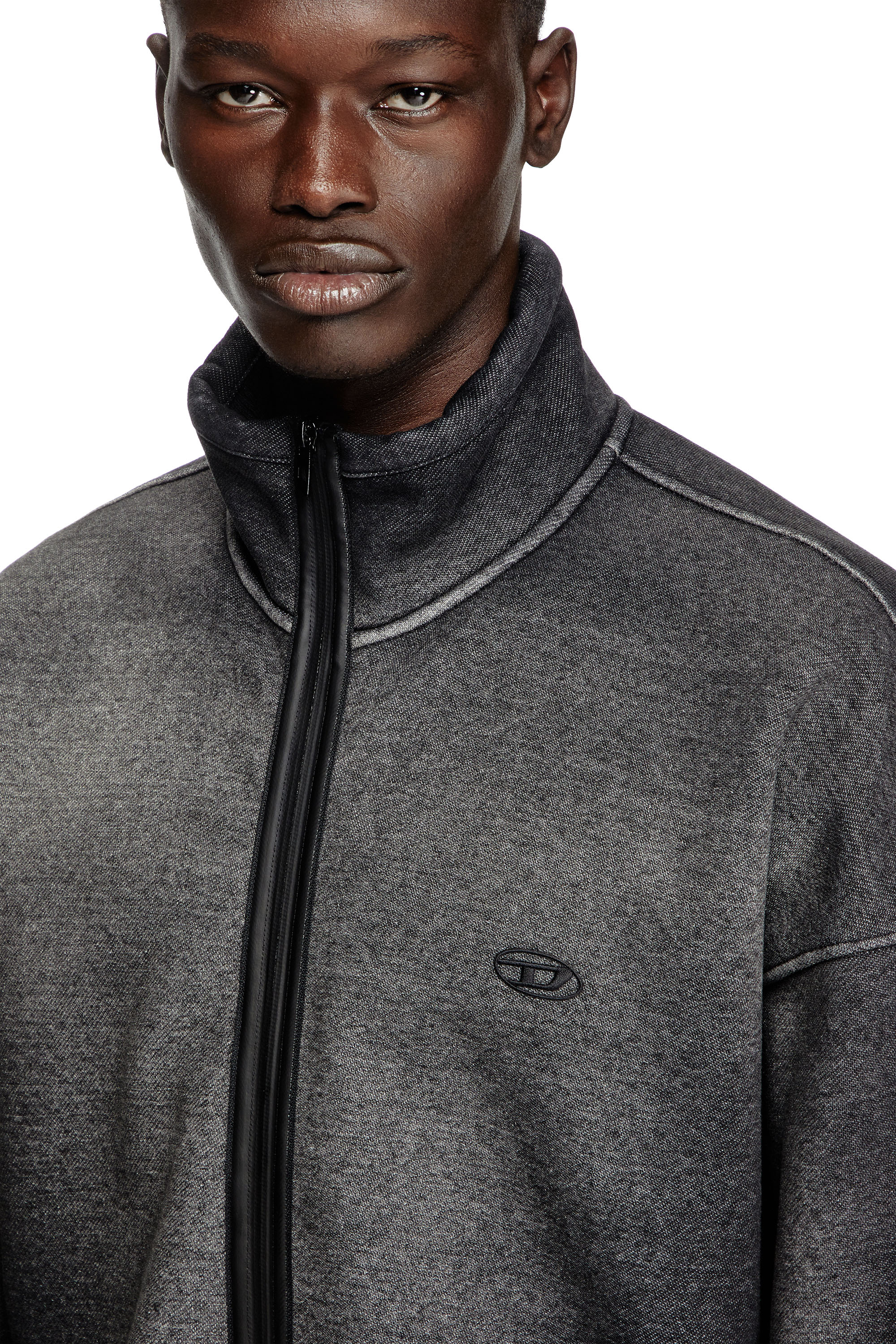 Diesel - S-BATY, Unisex's スウェットジャケット in ブラック - 4