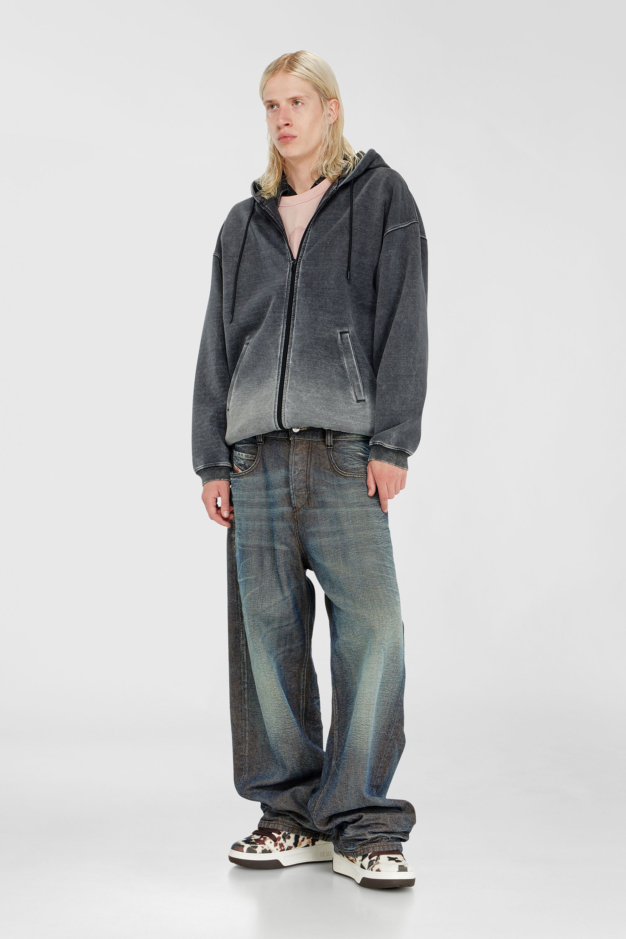 Diesel - Unisex's Relaxed Jeans 1997 D-Enim-M 007EM, ダークブルー - 1