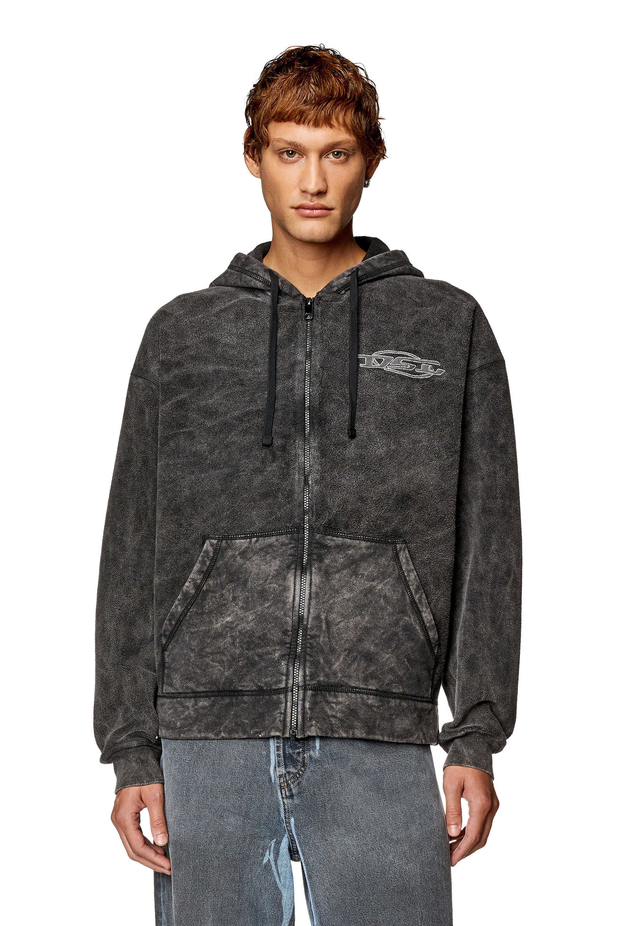 Diesel - S-ORS-HOOD-ZIP, ブラック - Image 1