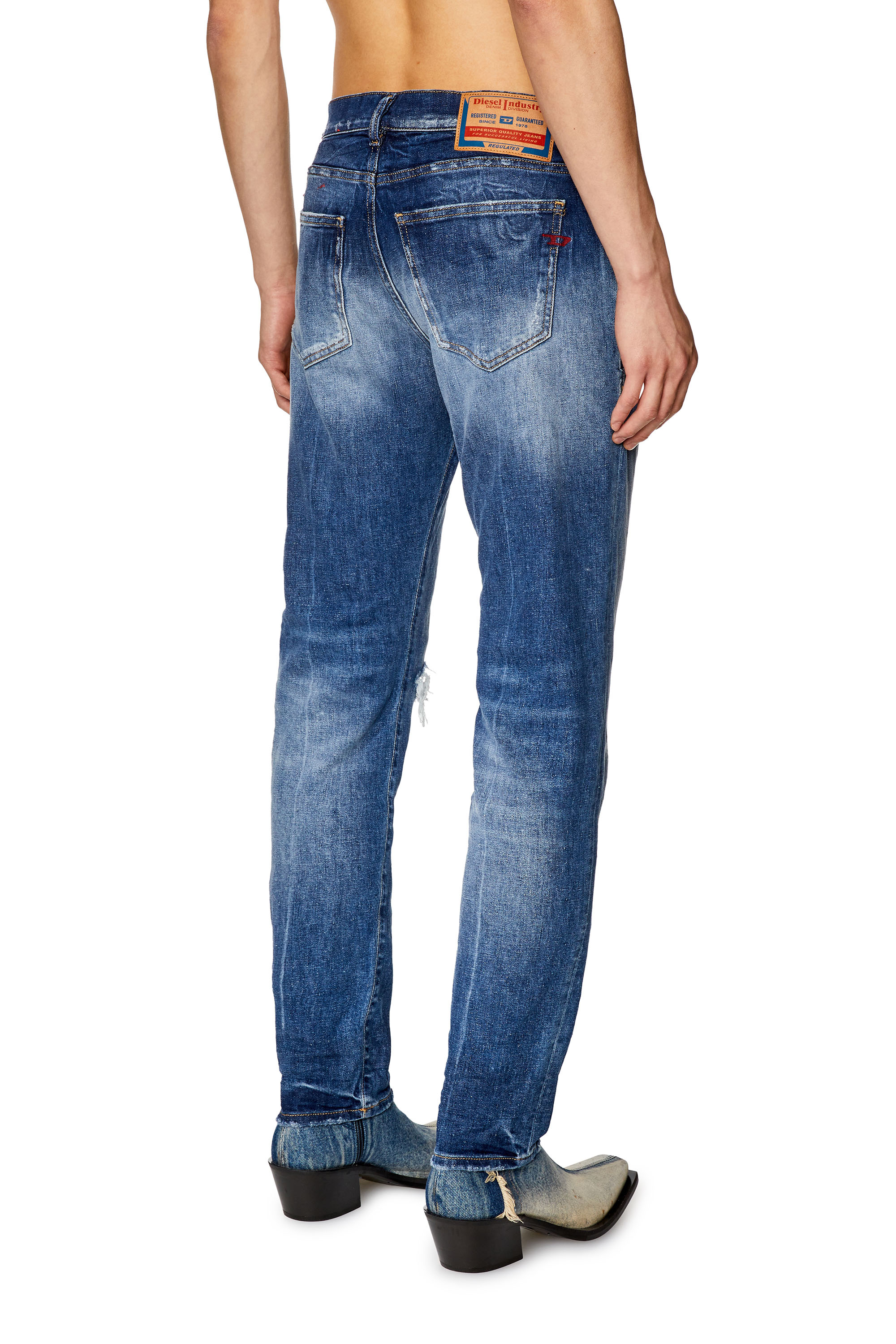 Diesel - Slim Jeans 2019 D-Strukt 09G15, ミディアムブルー - Image 4