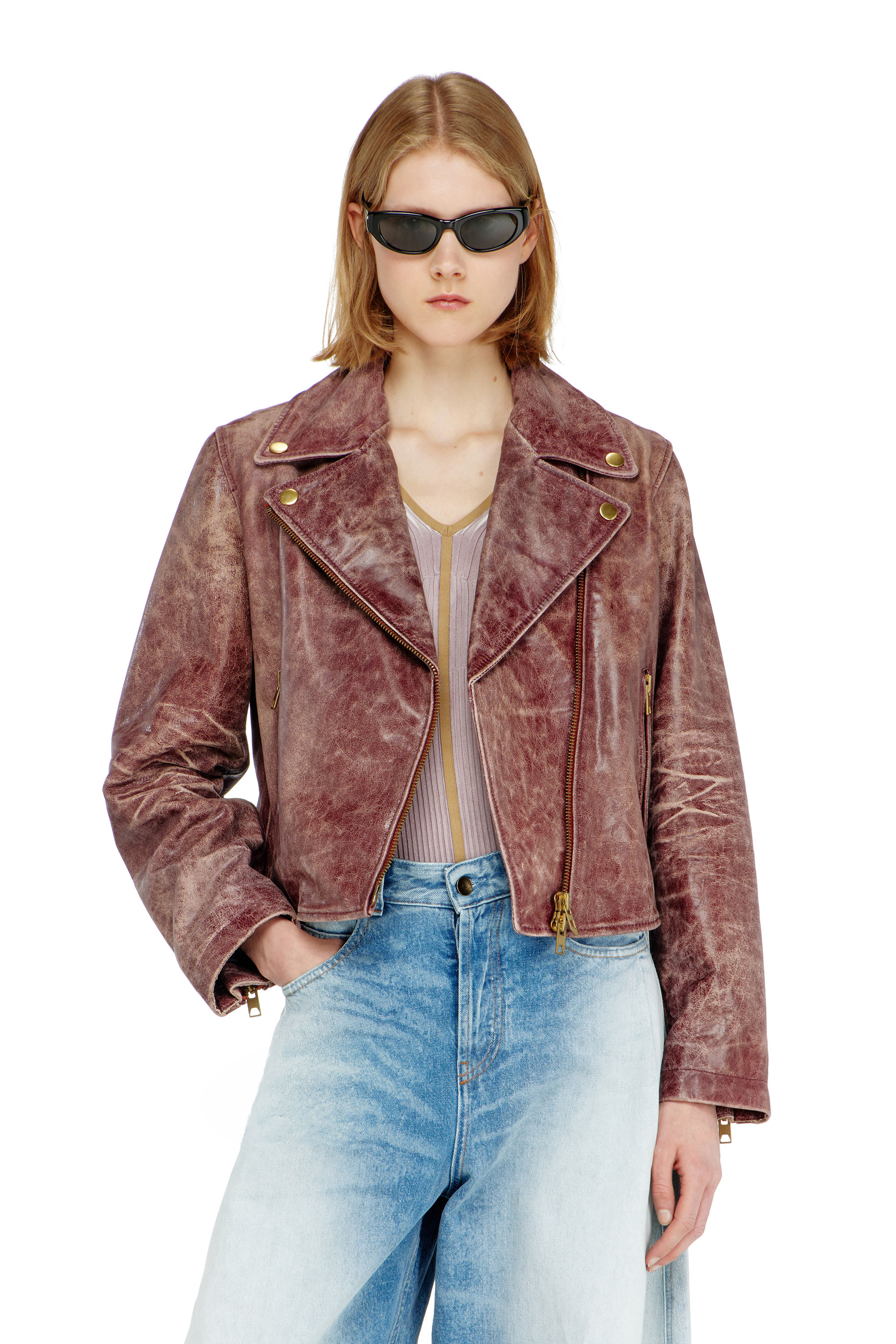 Diesel - L-UNATIC-T1, Female's レザージャケット in null - 1