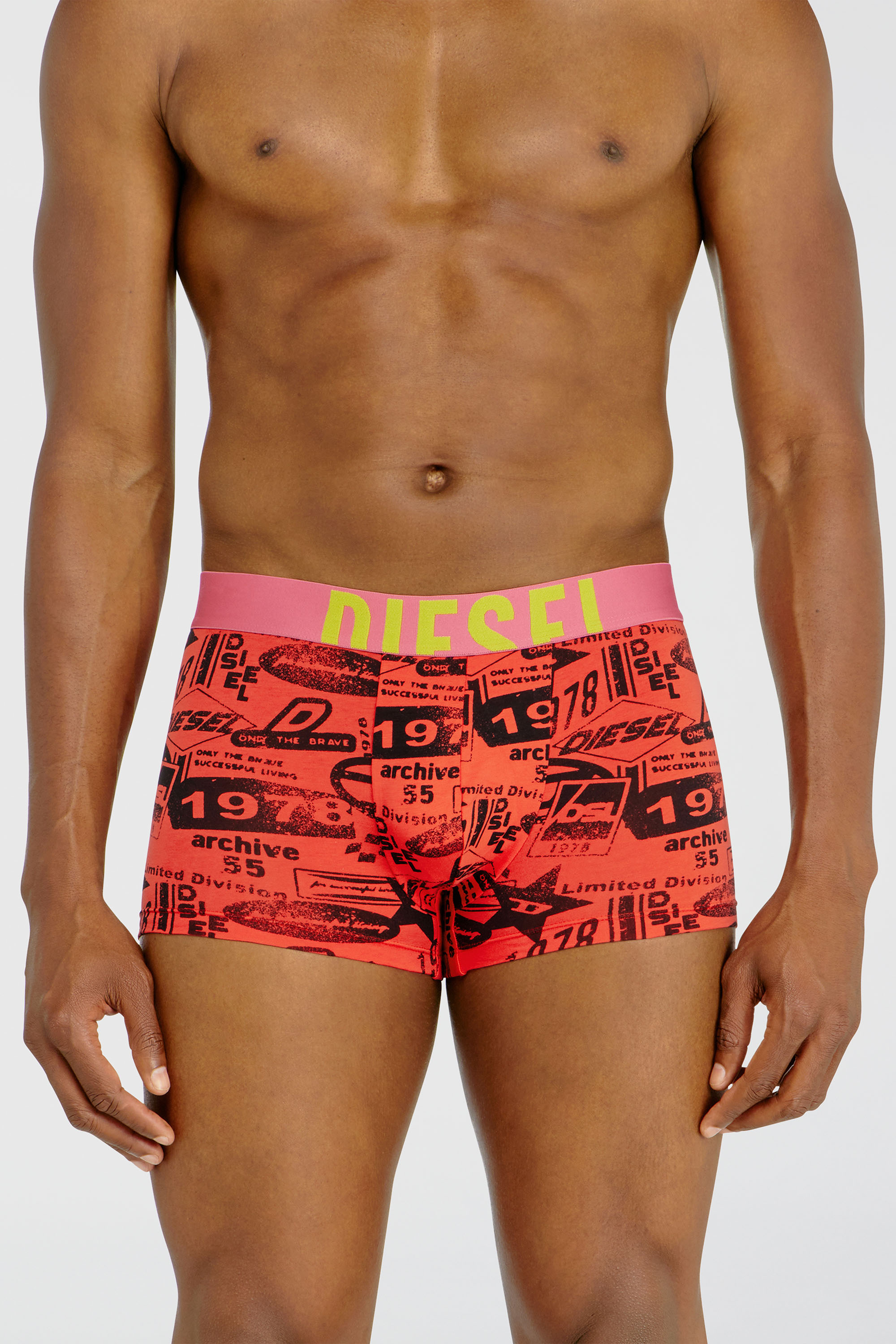 Diesel - DAMIEN-D-POP-3PACK-40, Male's ボクサーパンツ 3枚パック in オレンジ/ぶ - 3