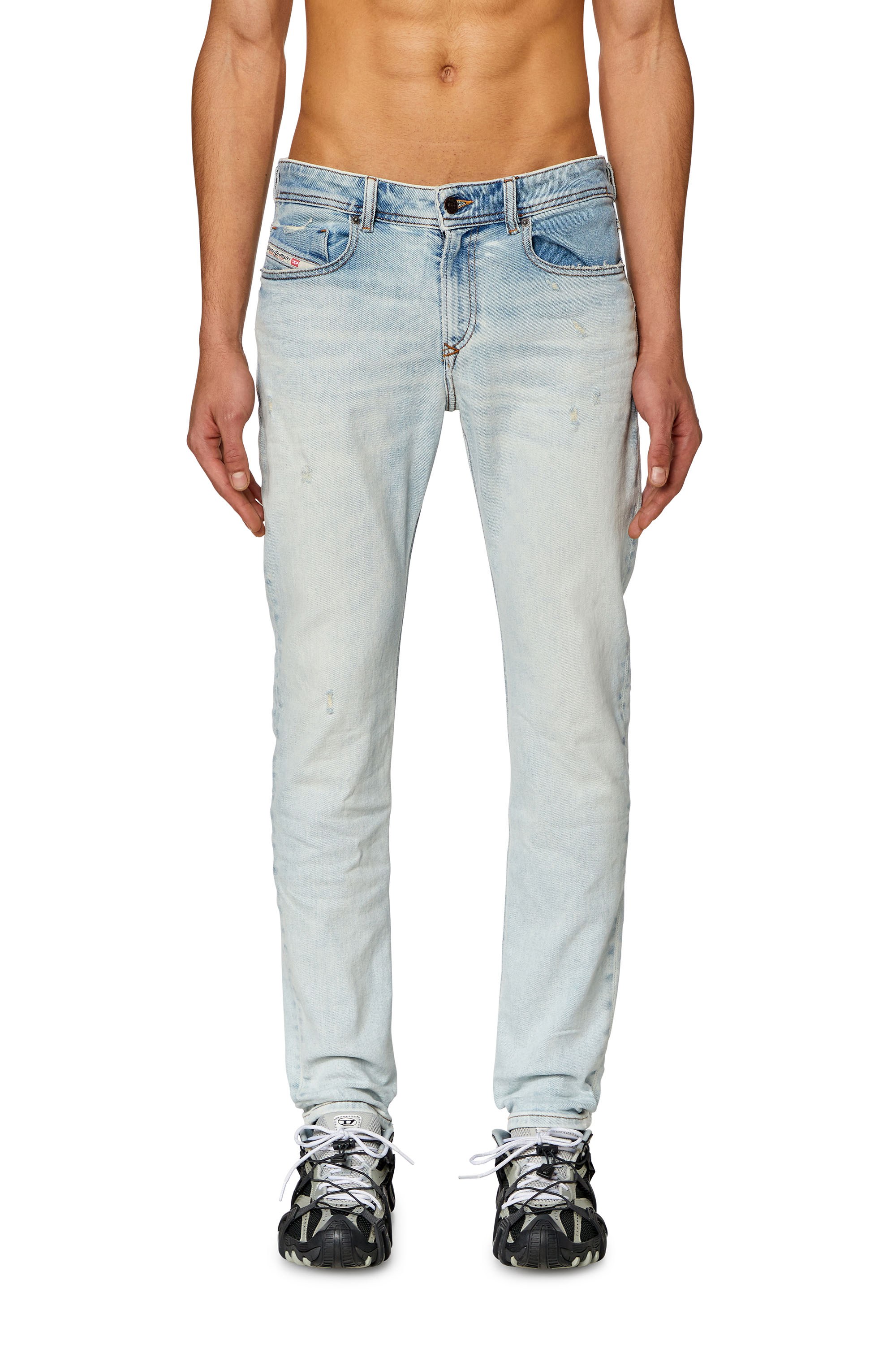 Diesel - Male's Skinny Jeans 1979 Sleenker 09H73, ライトブルー - 2