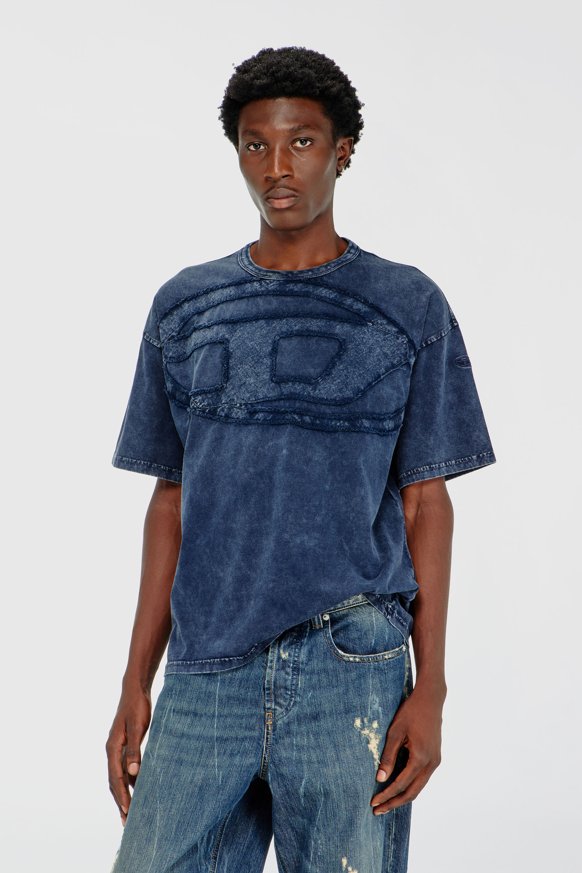 Diesel - T-BOXT-DEN, Male's Tシャツ in ミディアムブルー - 1