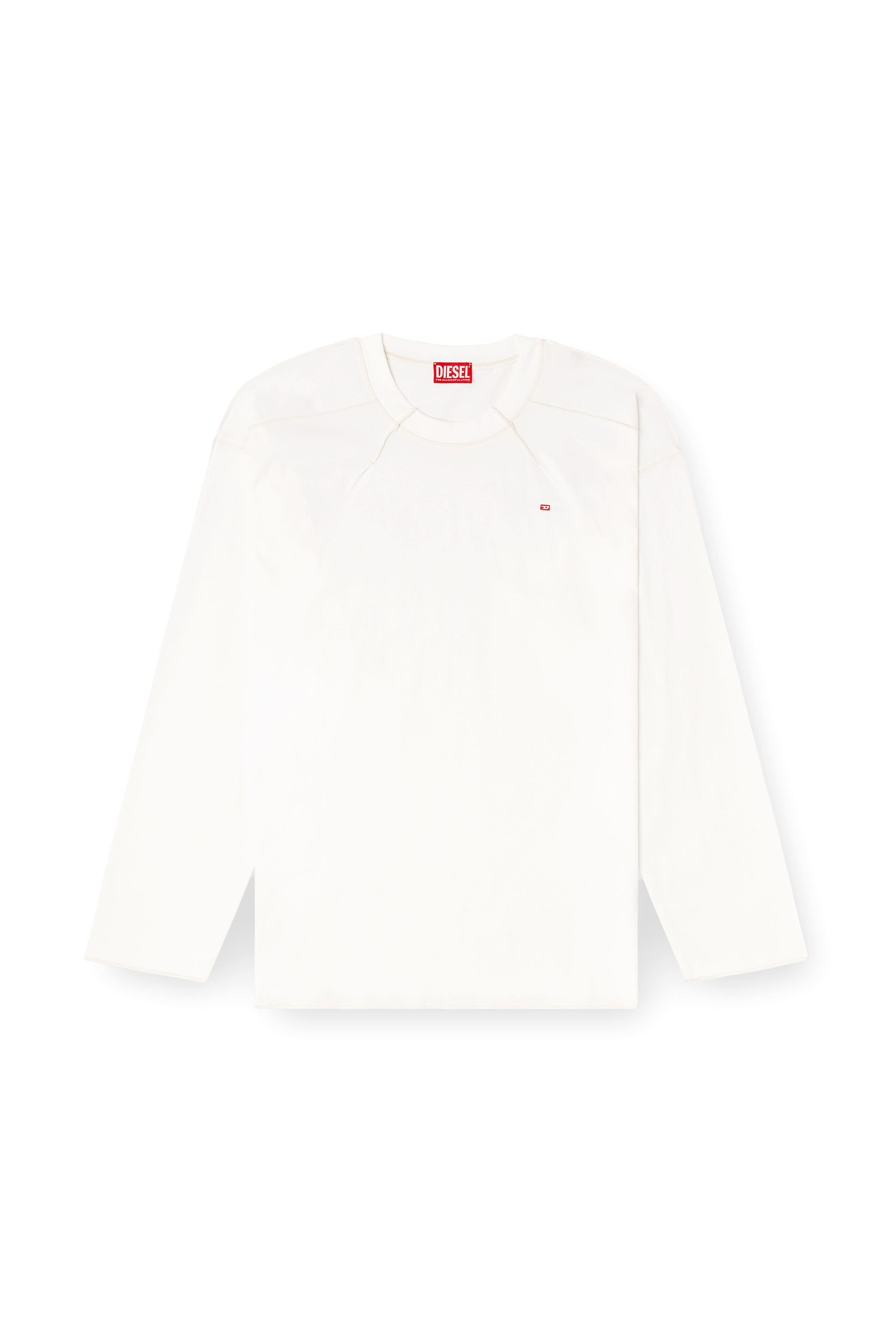 Diesel - T-CRAHOR-BOXT-LS-T1, Male's 長袖Tシャツ in ホワイト - 2