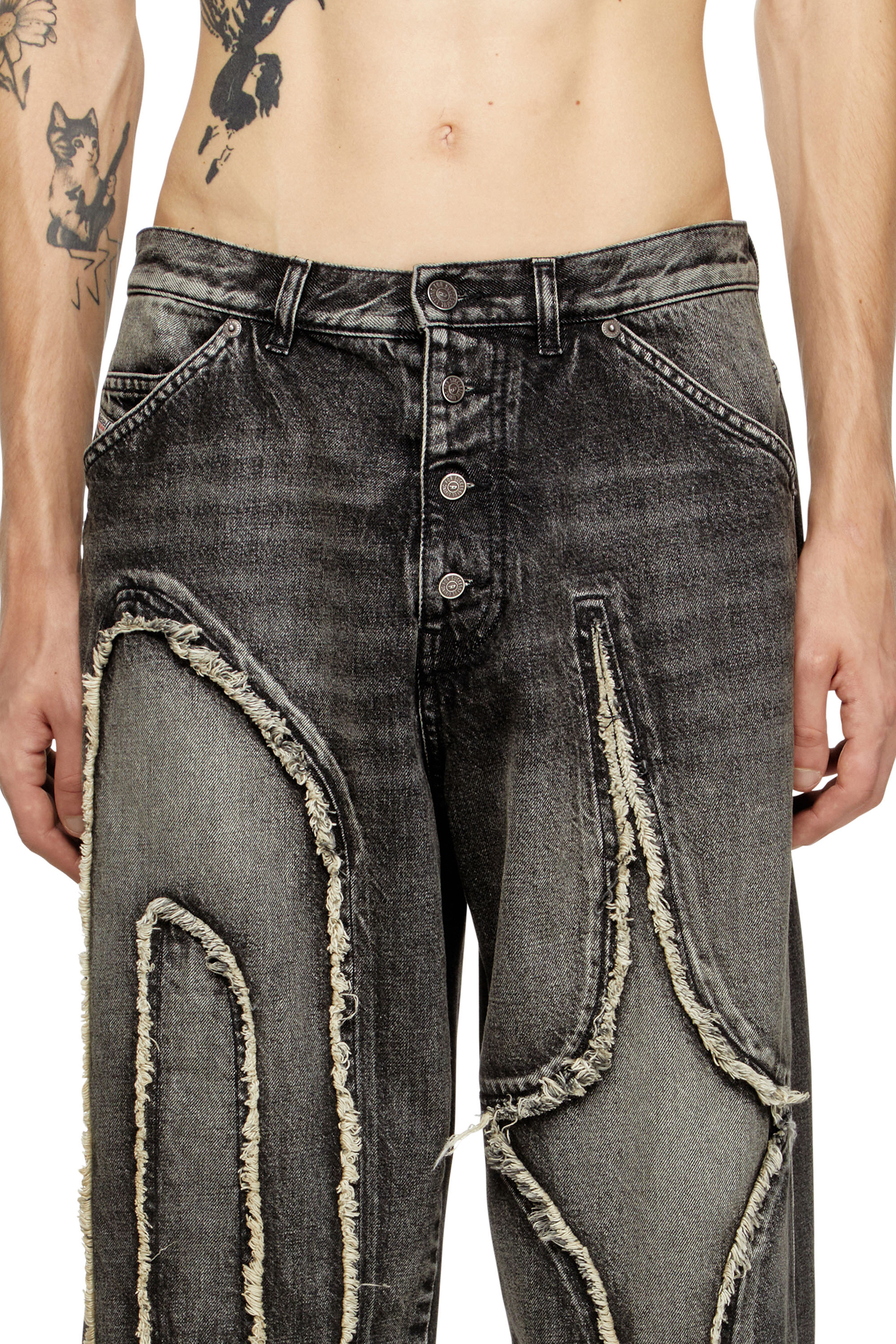 Diesel - Unisex's Straight Jeans D-ThugClub 0BEBT, ブラック/ダークグレー - 4