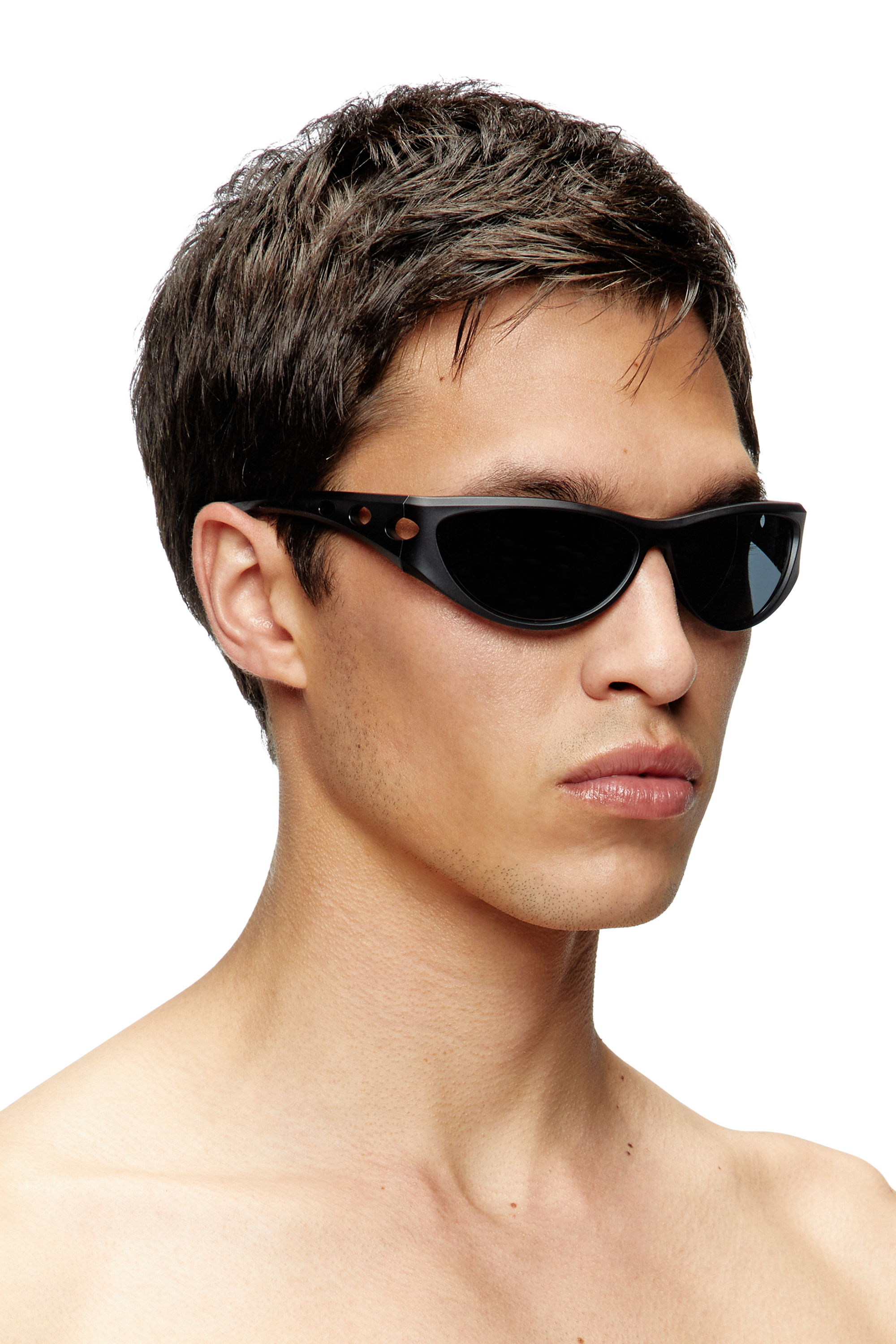 Diesel - 0DL3004U, Unisex's Cat-eye style sunglasses in ブラック - 4