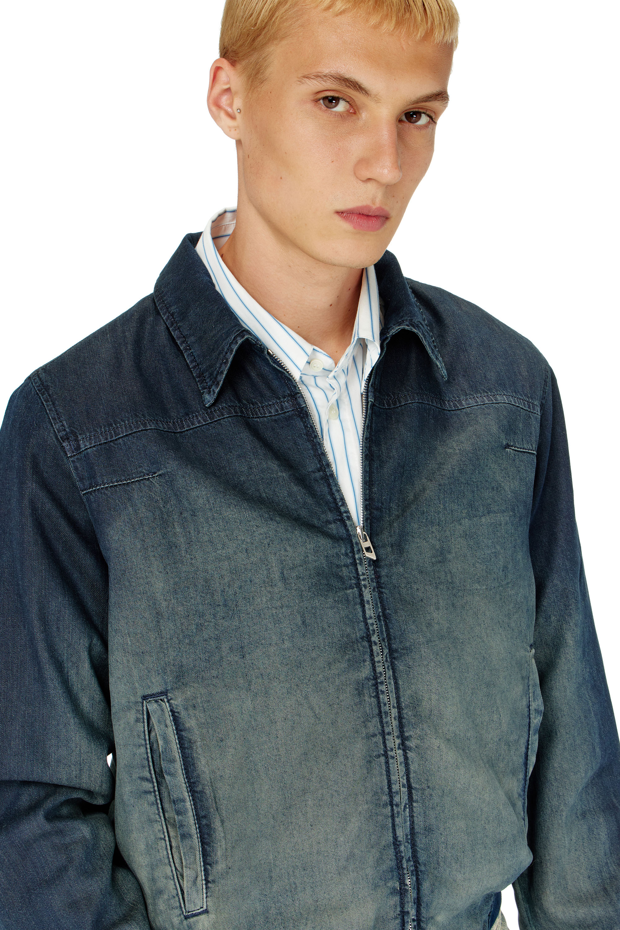 Diesel - D-NOREKO-S, Male's デニムジャケット in ダークブルー - 4