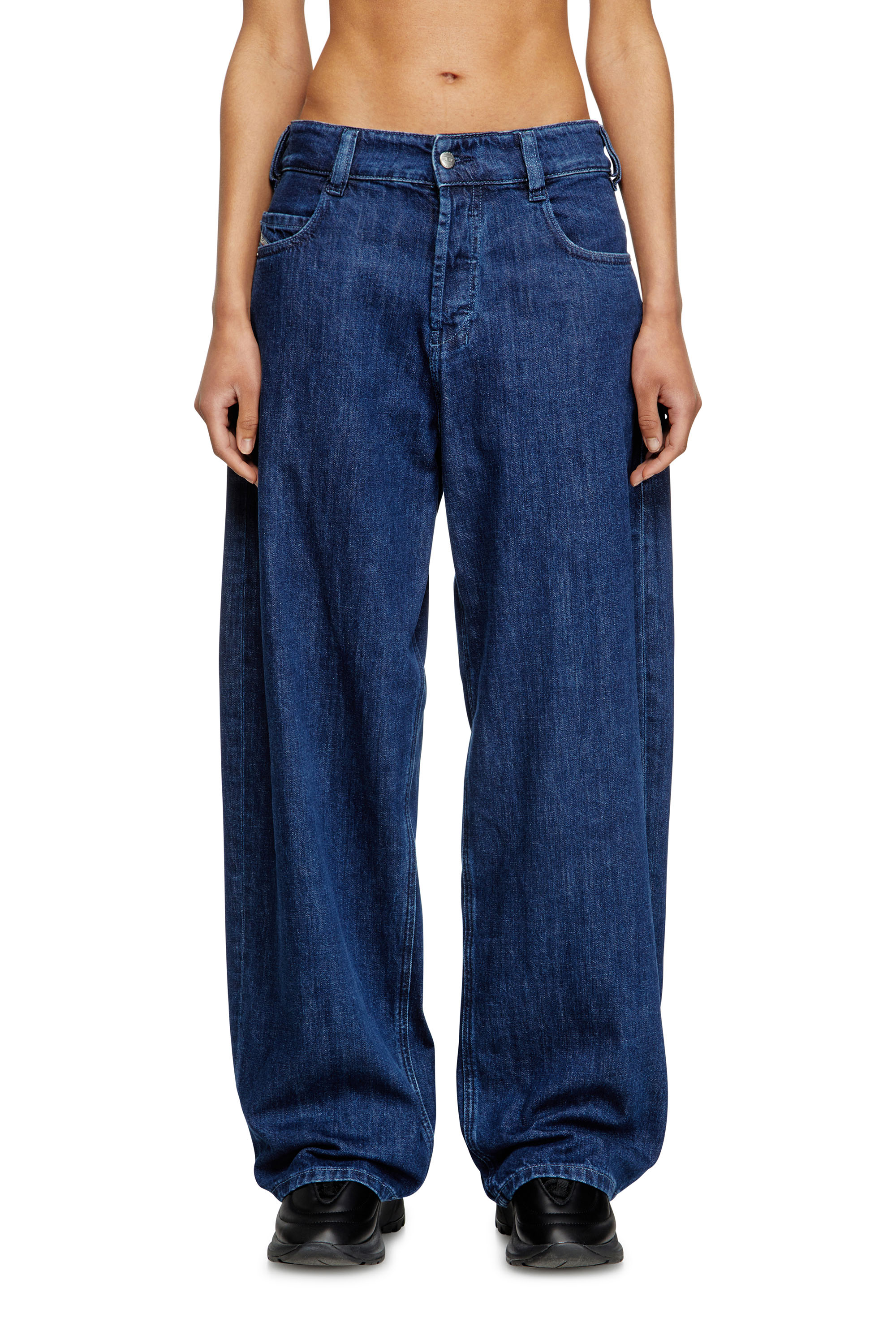Diesel - Unisex's Relaxed Jeans 1997 D-Enim 0DBDX, ダークブルー - 6