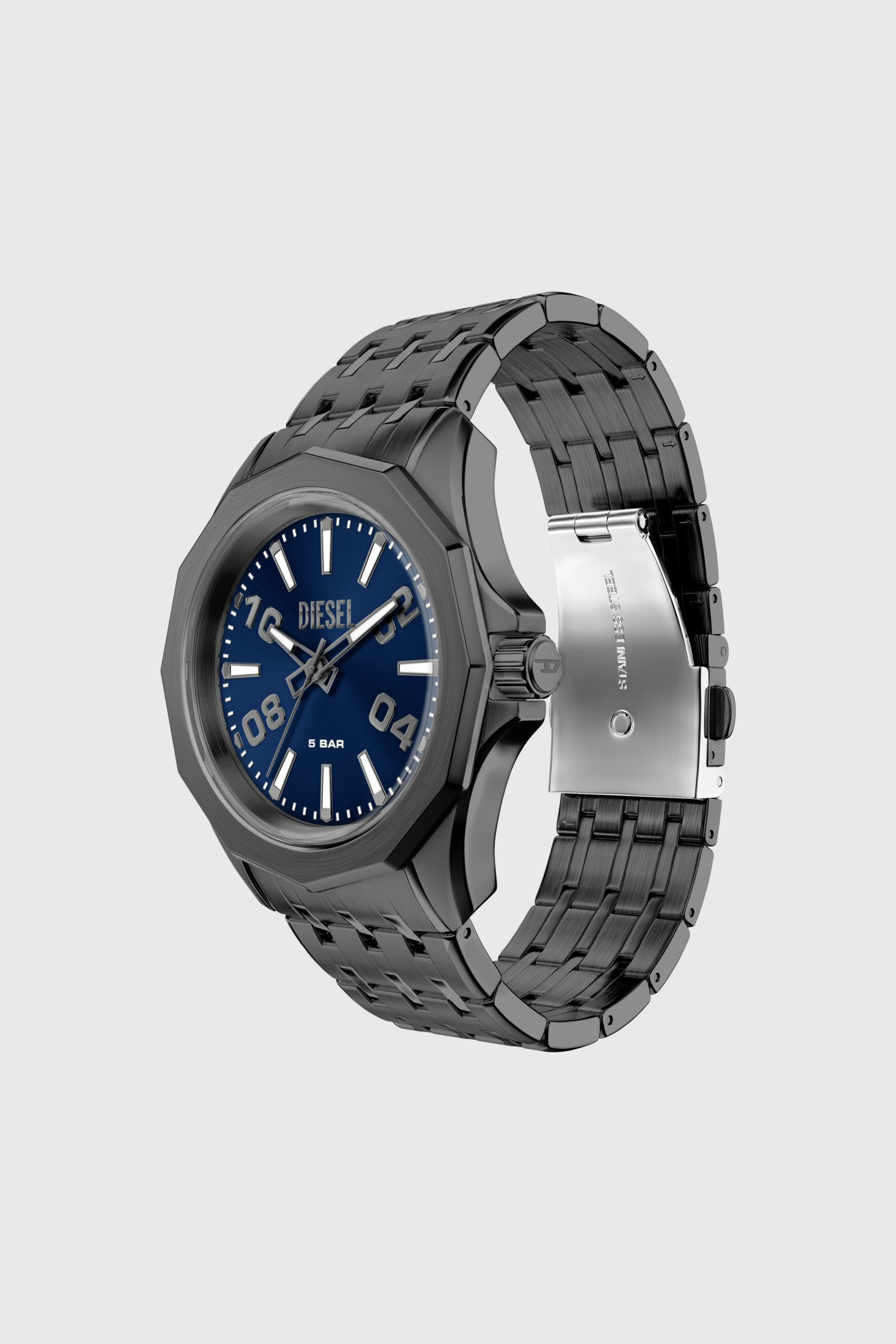 Diesel - DZ2238 WATCH, Male's Stinger gunmetal stainless steel watch in ダークグレー - 7