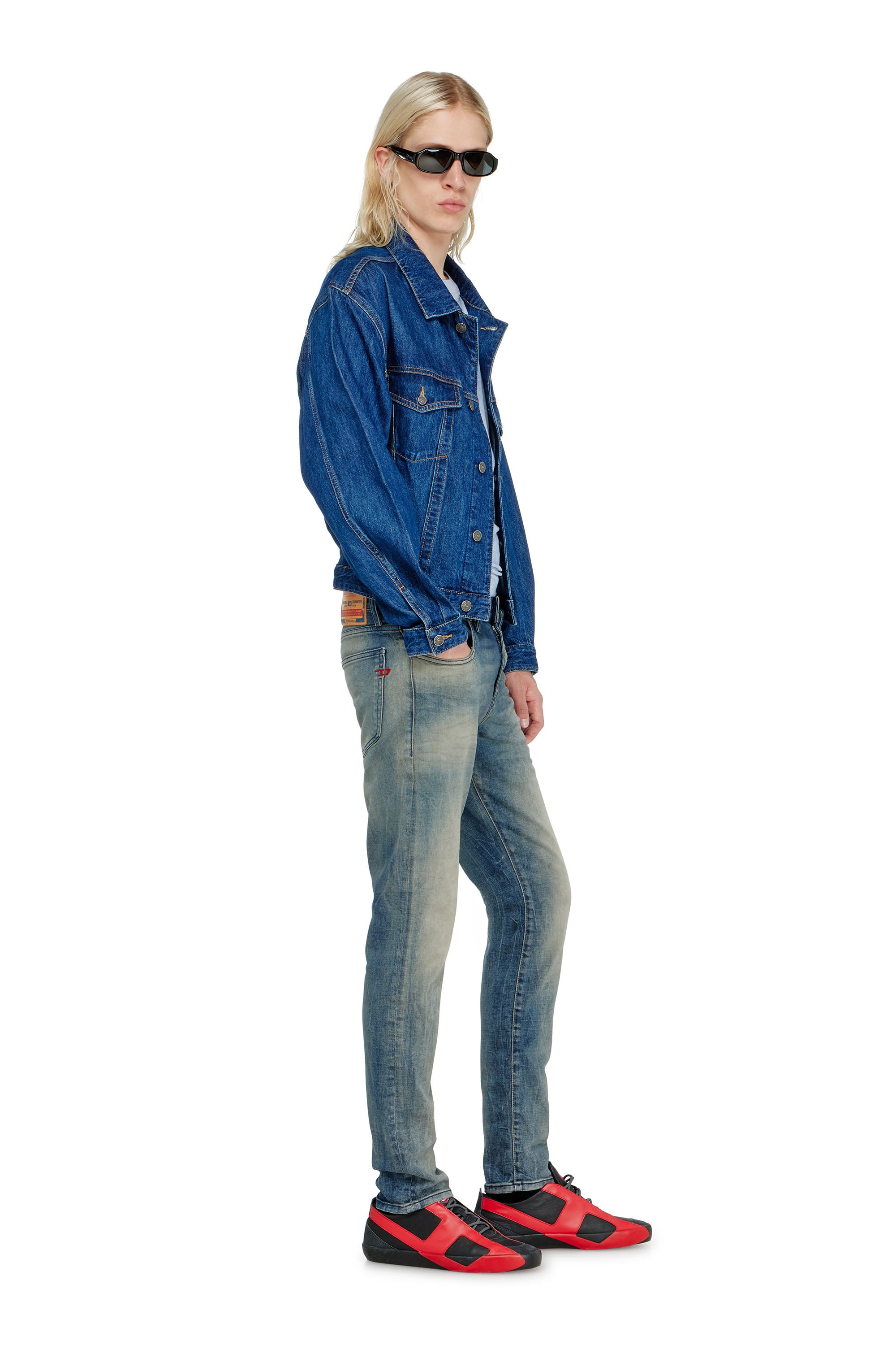 Diesel - Male's Slim Jeans 2019 D-Strukt 09N45, ミディアムブルー - 2