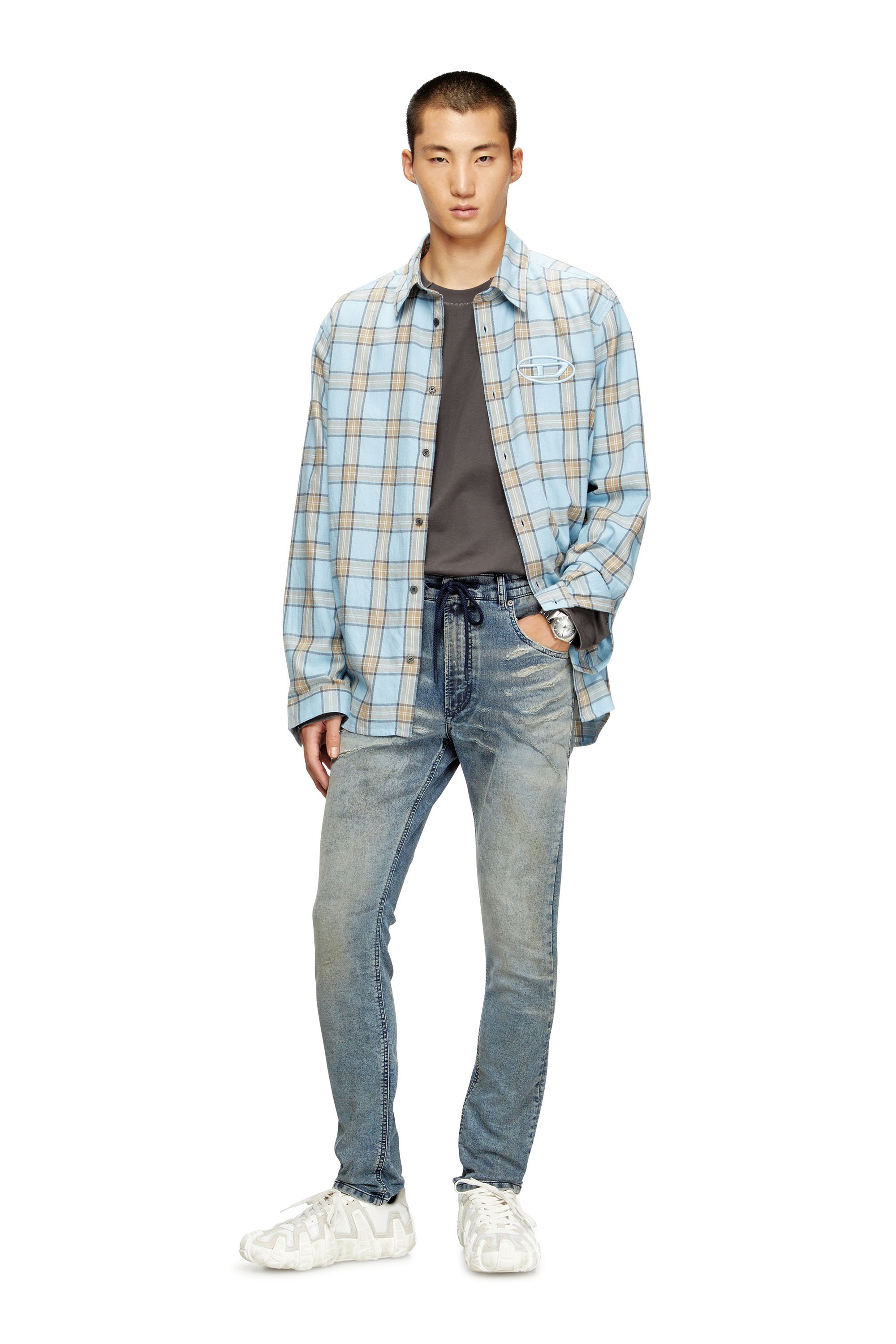 Diesel - Male's Regular 2032 D-Krooley Joggjeans® 09M37, ミディアムブルー - 2