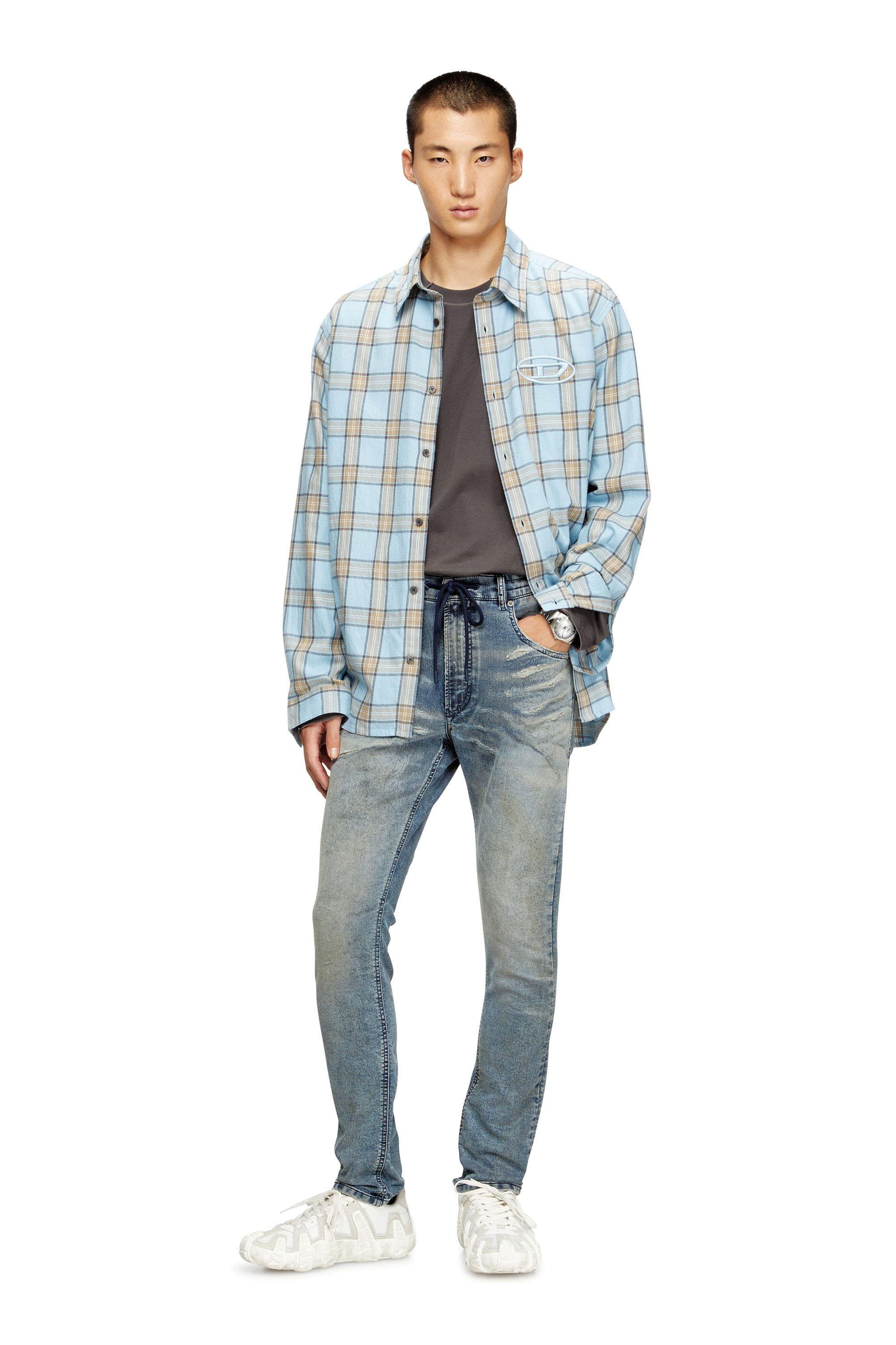 Regular 2032 D-Krooley Joggjeans® 09M37, ミディアムブルー Diesel - Male's Regular 2032 D-Krooley Joggjeans® 09M37, ミディアムブルー - 1