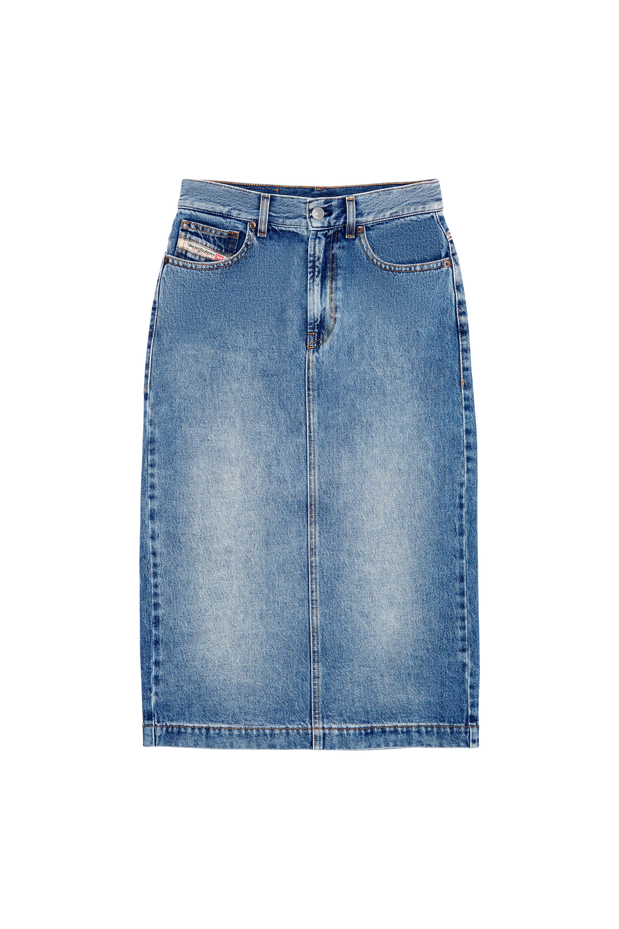 Diesel - DE-RONNY PENCIL SKIRT, ミディアムブルー - Image 6