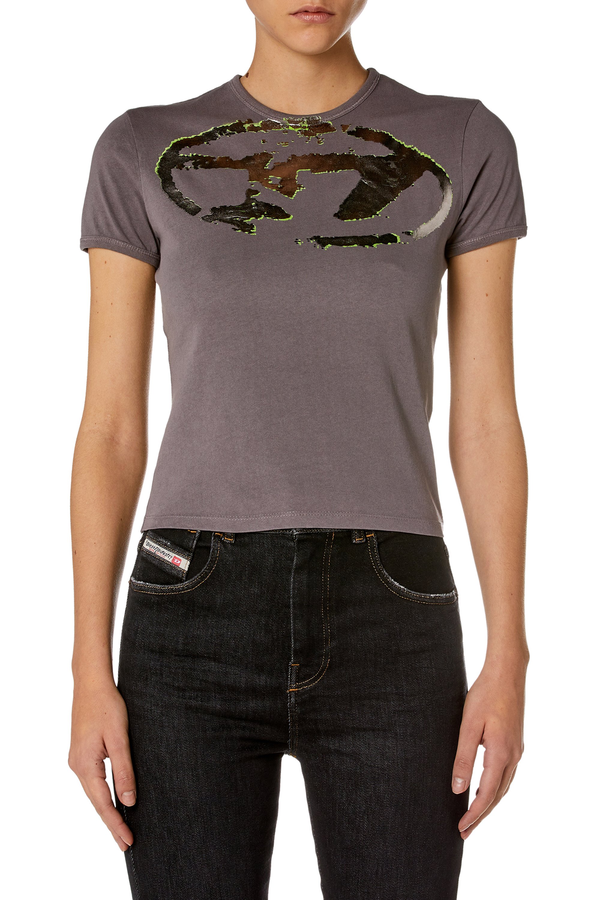 Diesel - T-shirts, Male's T-shirts in グレー - 1