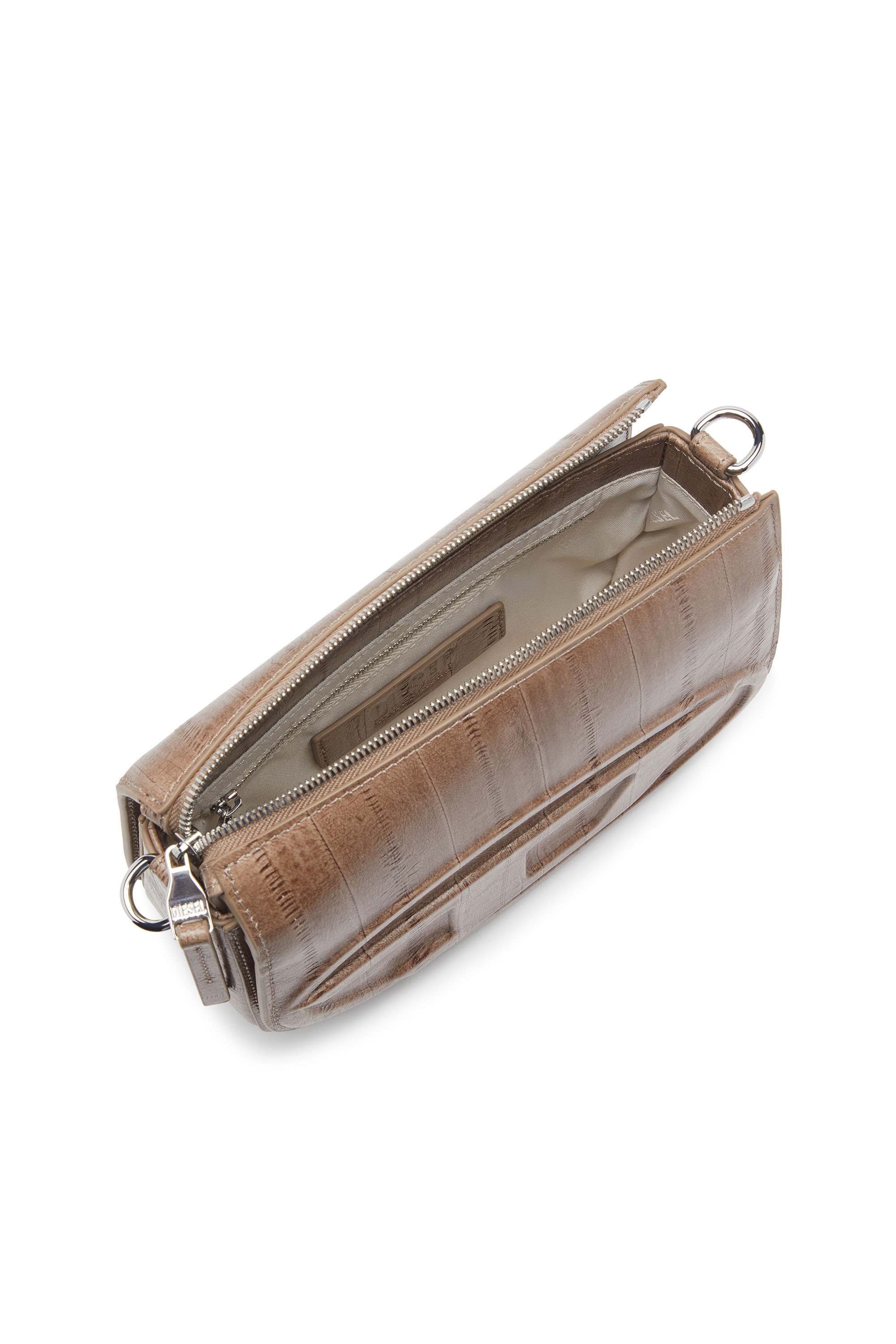 Diesel - 1DR CAMERA BAG, Unisex's 1DR-Camera bag in eel-effect leather in ライトブラウン - 4