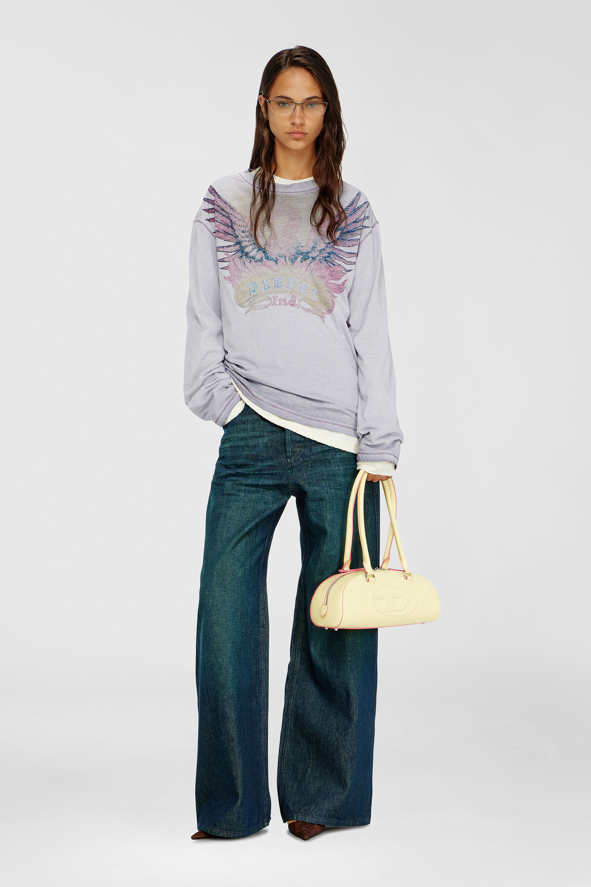 Diesel - T-HILARY-LS-AA2, Female's 長袖Tシャツ in ライラック - 1