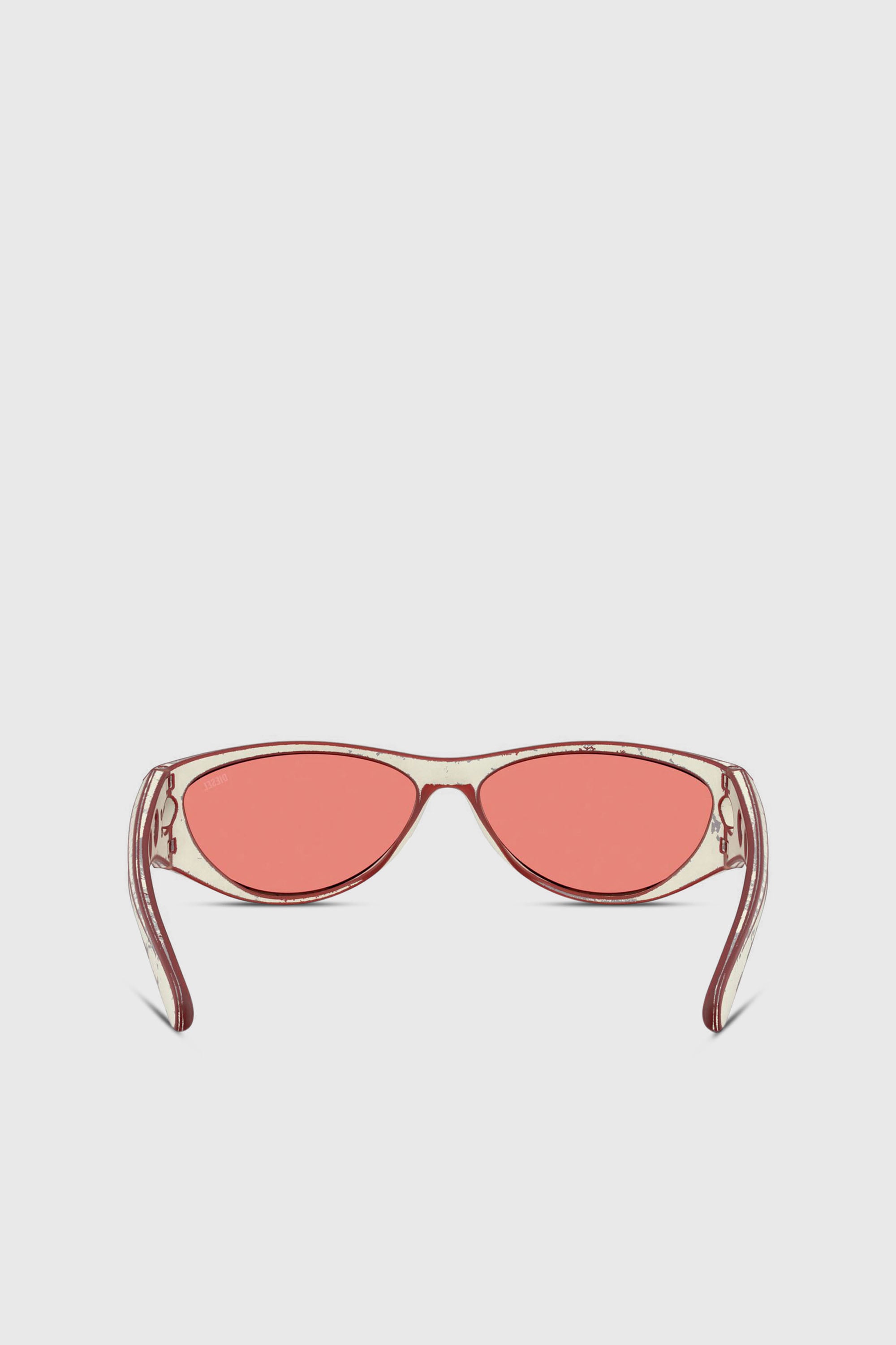 Diesel - 0DL3004U, Unisex's Cat-eye style sunglasses in レッド - 3