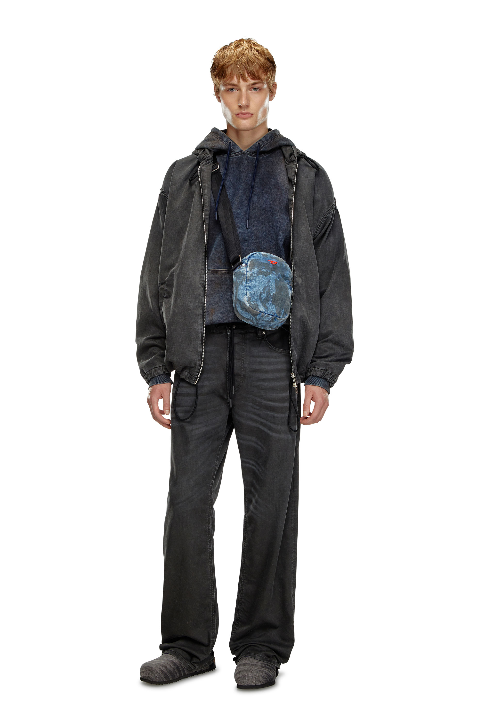 Diesel - Male's Relaxed 2080 D-Reel Joggjeans® 09J75, ブラック/ダークグレー - 2