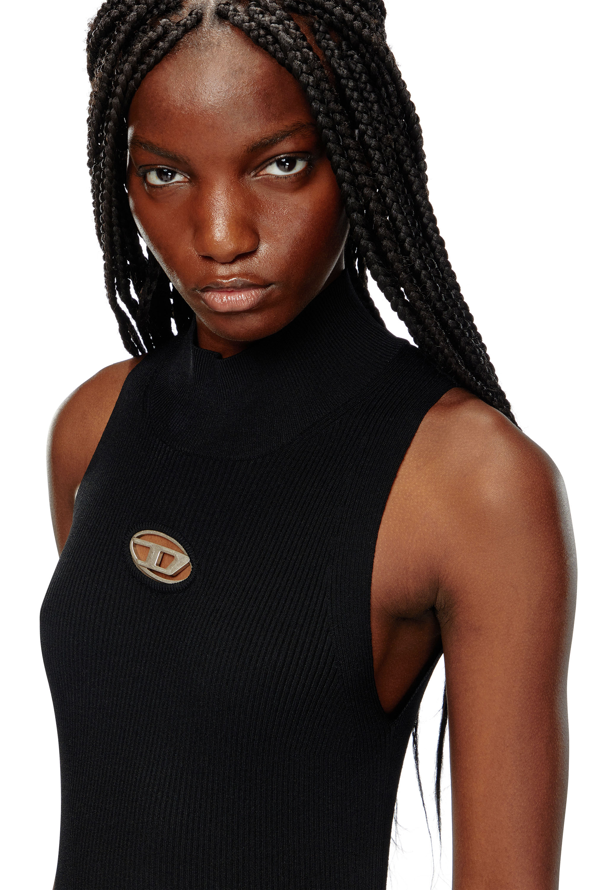 Diesel - M-ONERVAX-TOP, Female's ニット in ブラック/グレー - 5