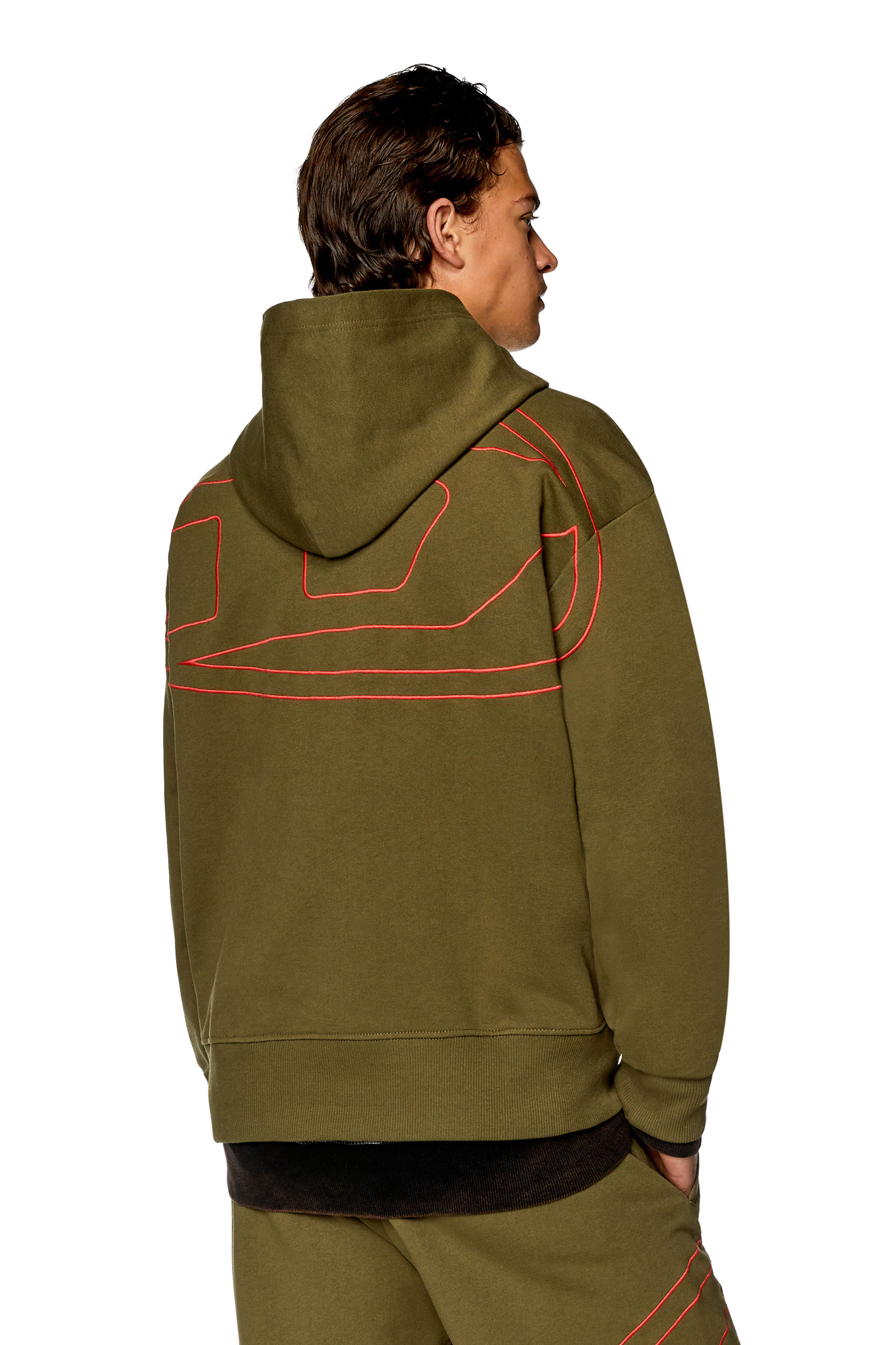 Diesel - S-MACS-HOOD-MEGOVAL-D, オリーブグリーン - Image 1