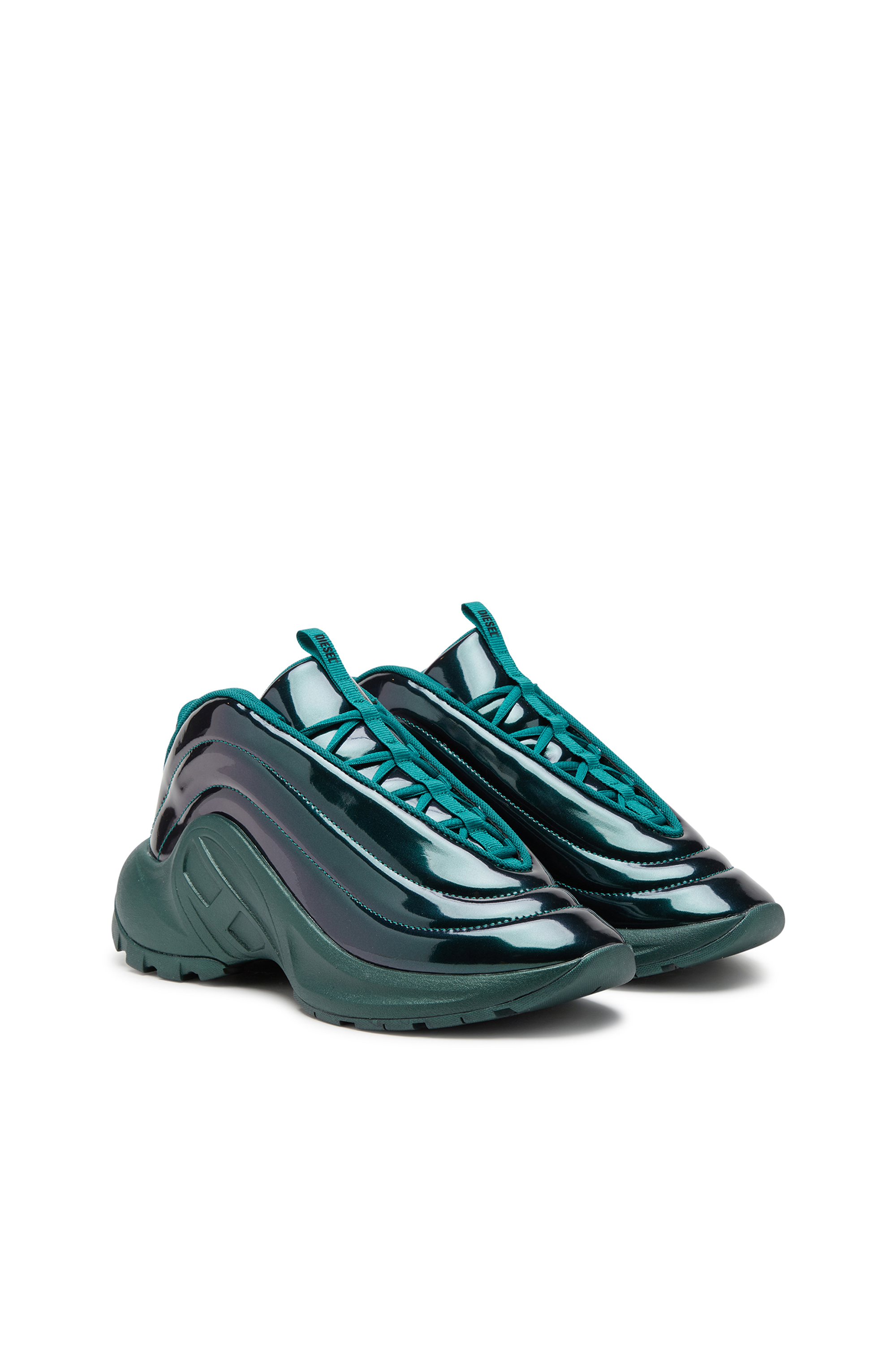 Diesel - S-D-RUNNER X, Unisex's S-D-Runner X-Slip-on sneakers with Oval D instep in ダークグリーン - 2