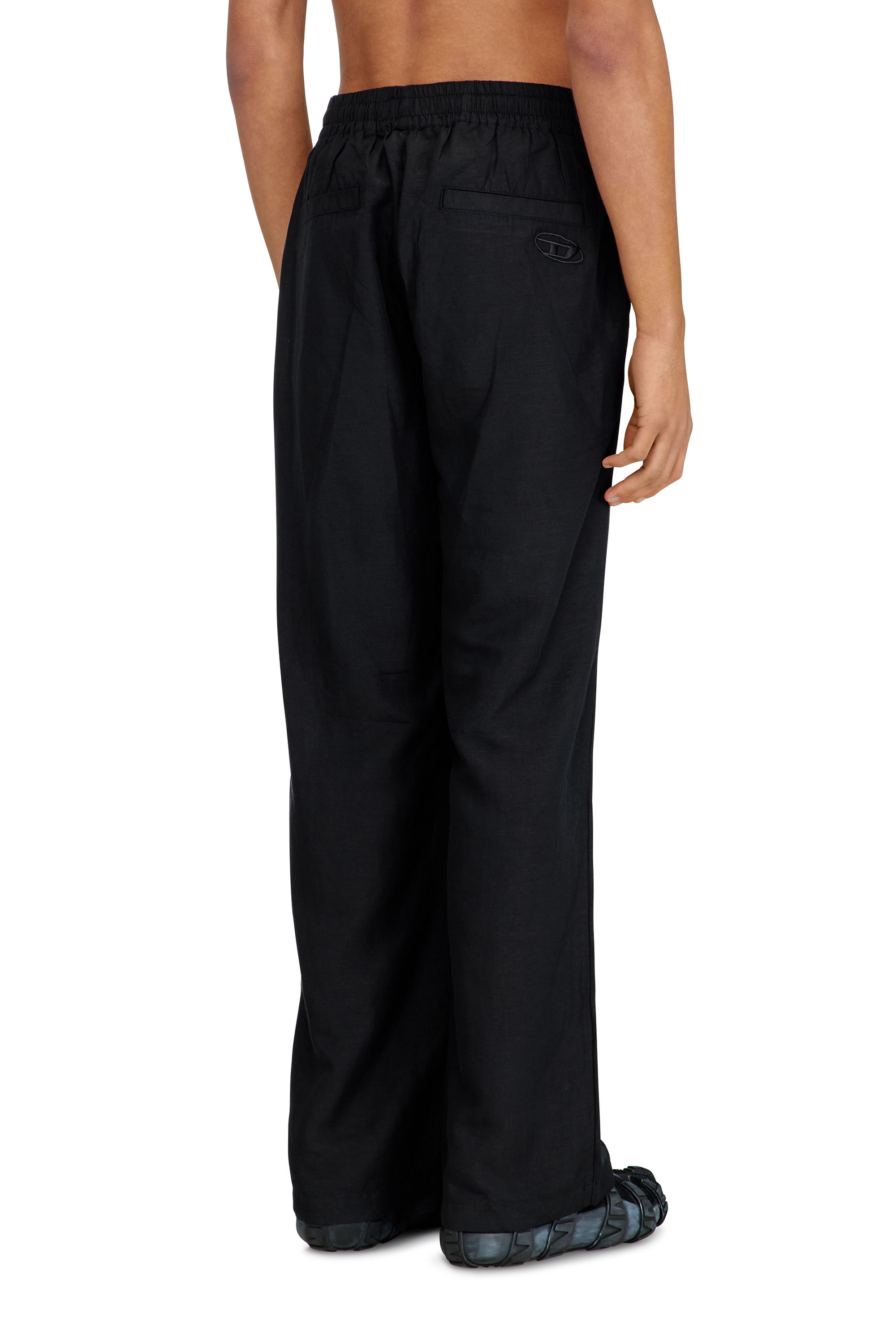 Diesel - P-THECK-PGBS, Unisex's Linen-blend pants in ブラック - 3