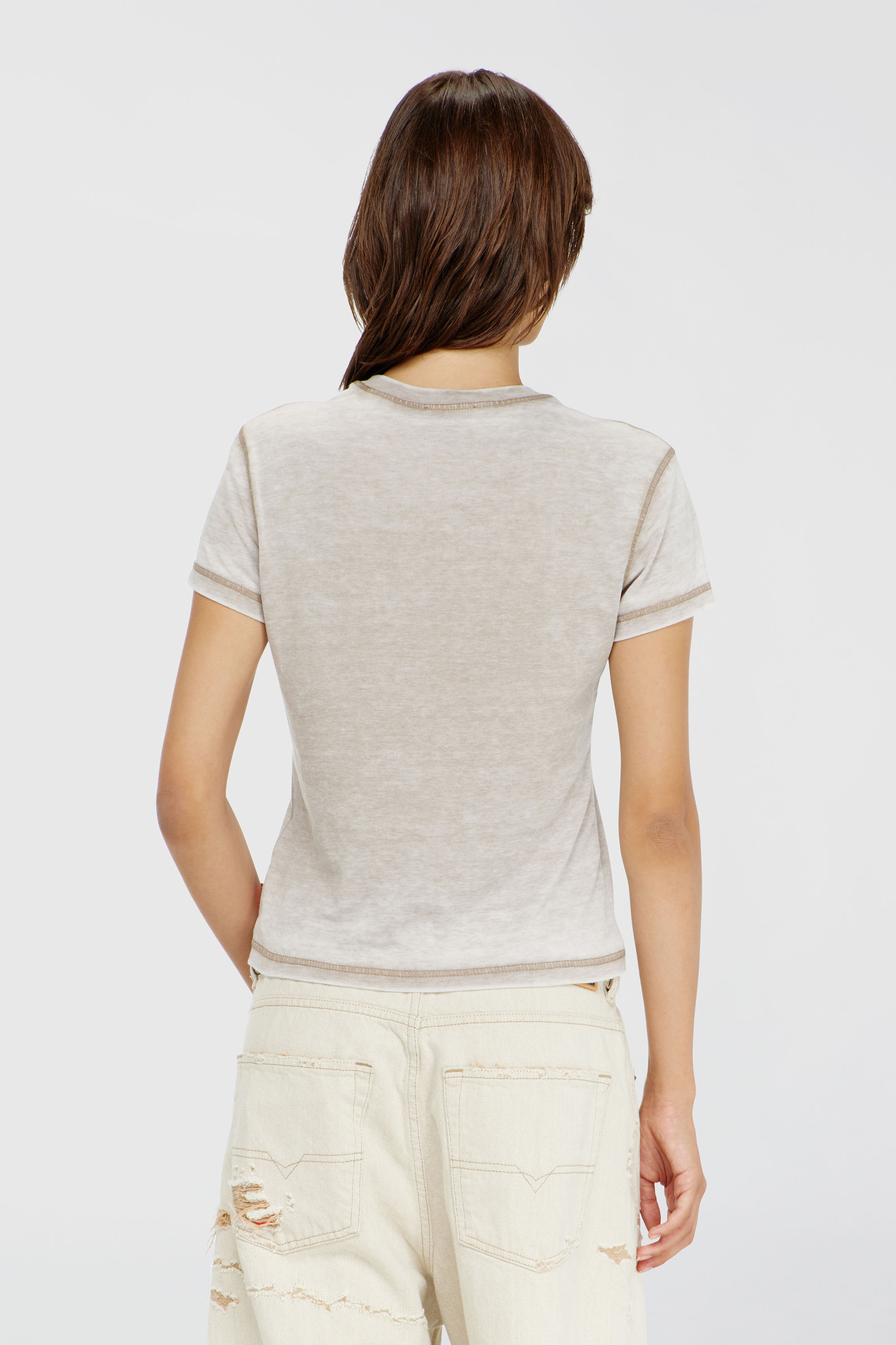Diesel - T-ILA-AA1, Female's Tシャツ in ライトグレー - 4