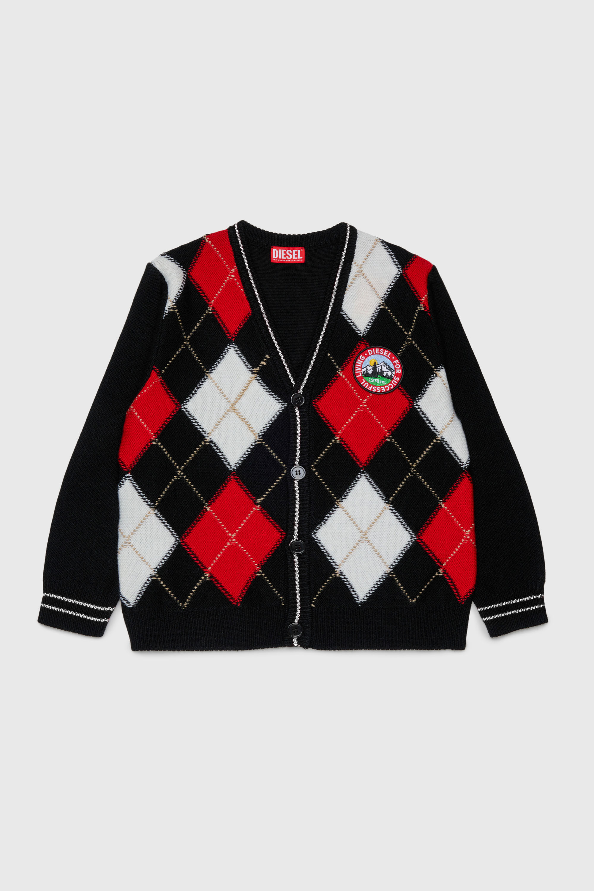 Diesel - KROMYCARDIGAN OVER, Unisex's カーディガン in ブラック - 1