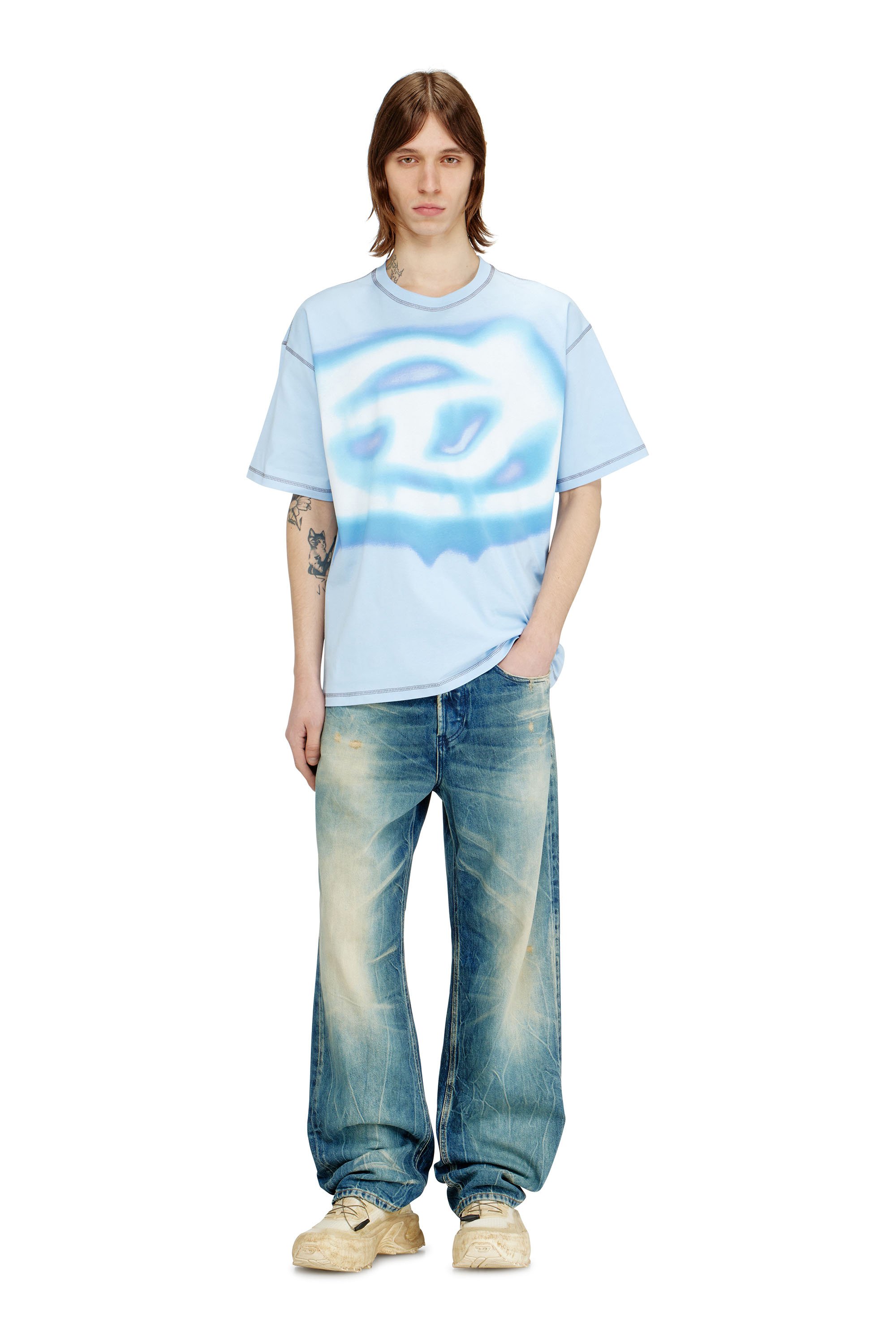 Diesel - T-BOXT-V11, Male's Relaxed T-shirt with water-effect print in null - 2