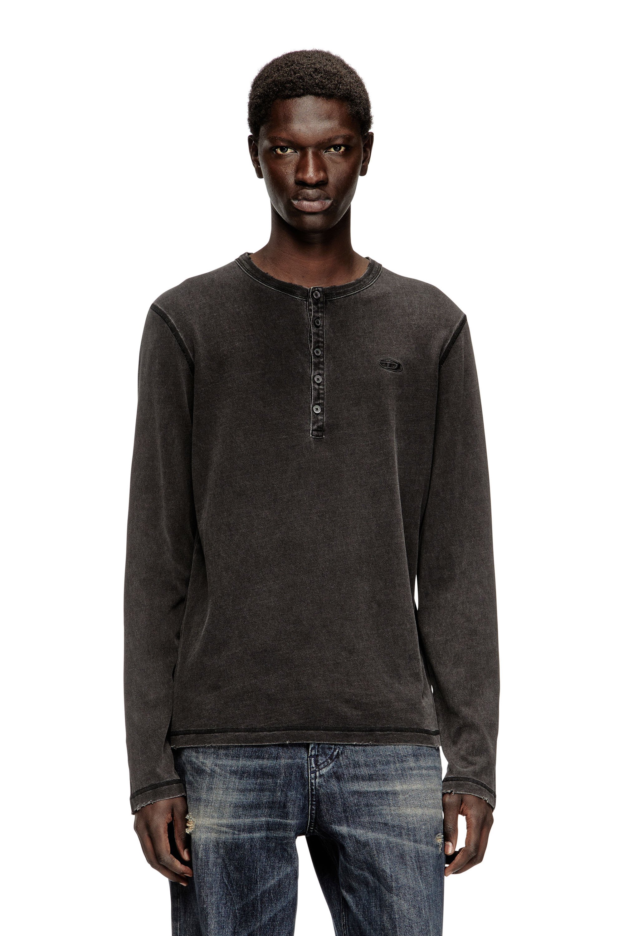 Diesel - T-MIND, Male's 長袖Tシャツ in ブラック - 1