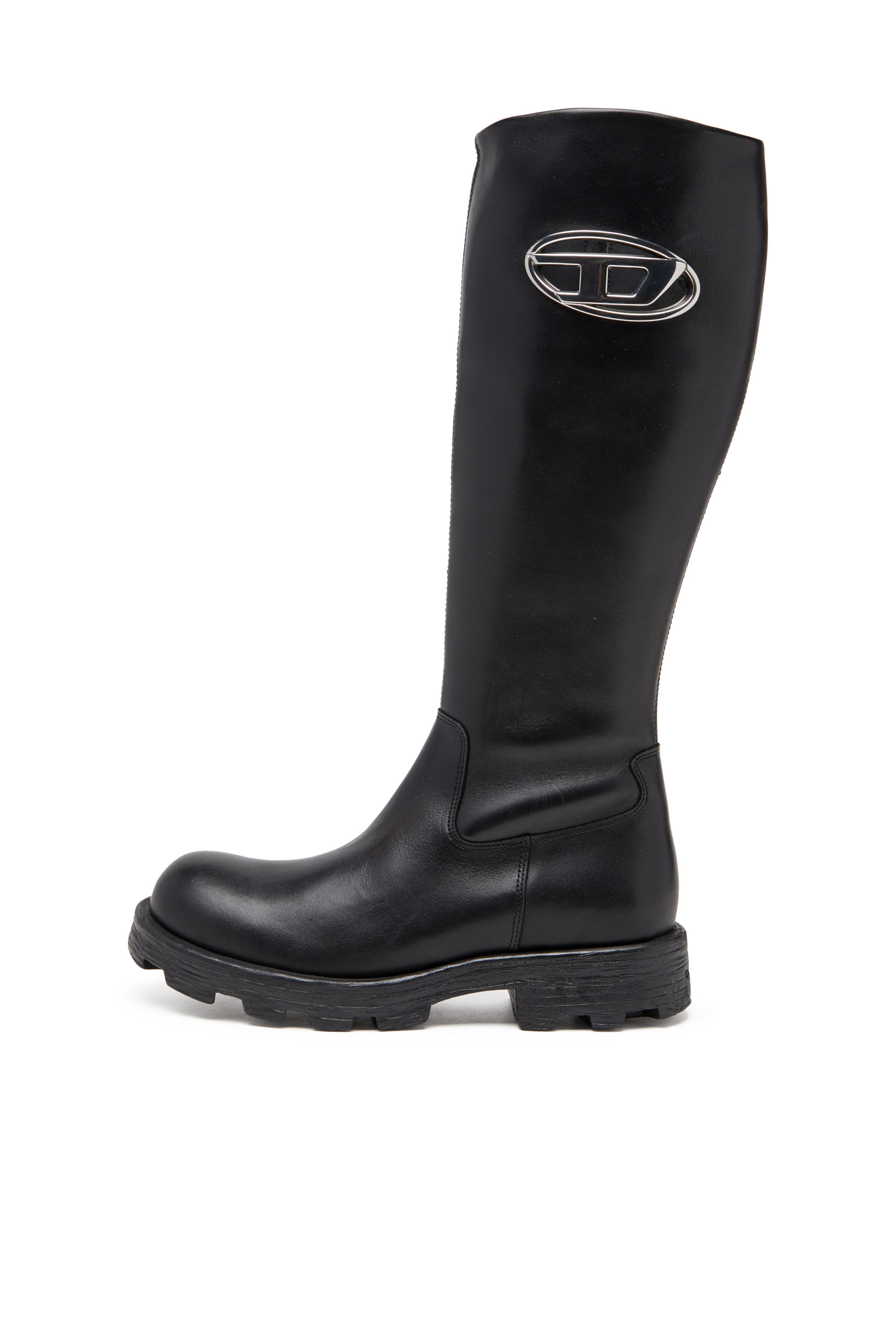 Diesel - D-HAMMER HB D W, Female's D-Hammer-Leather knee-high boots in ブラック - 7