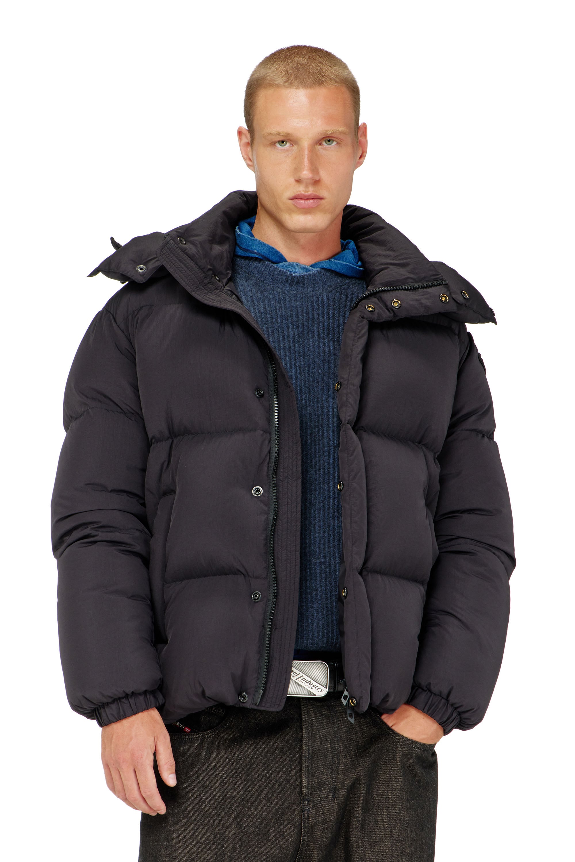 Diesel - W-ROLFYS-WRD, Male's ダウンジャケット in ダークグレー - 1