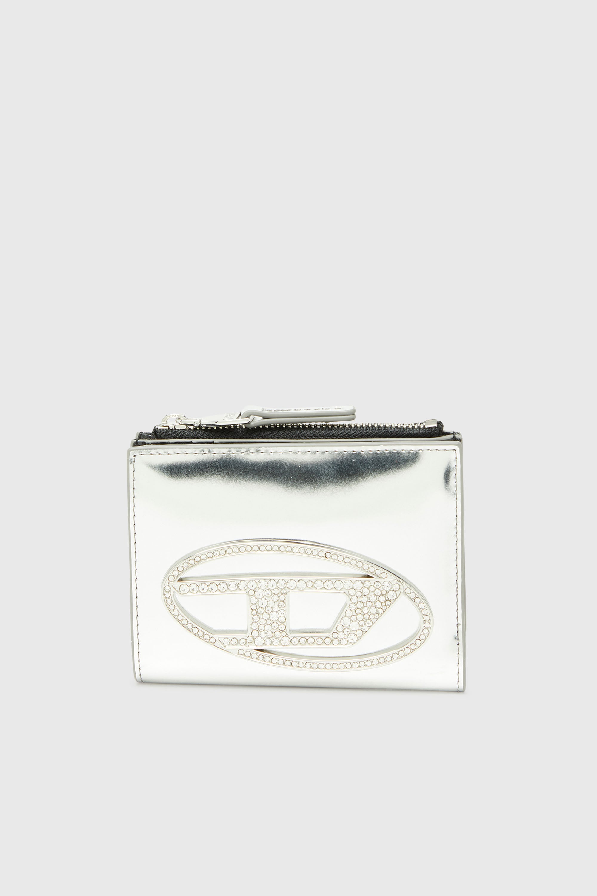 Diesel - 1DR BI FOLD ZIP II, Female's 二つ折りウォレット in シルバー - 1