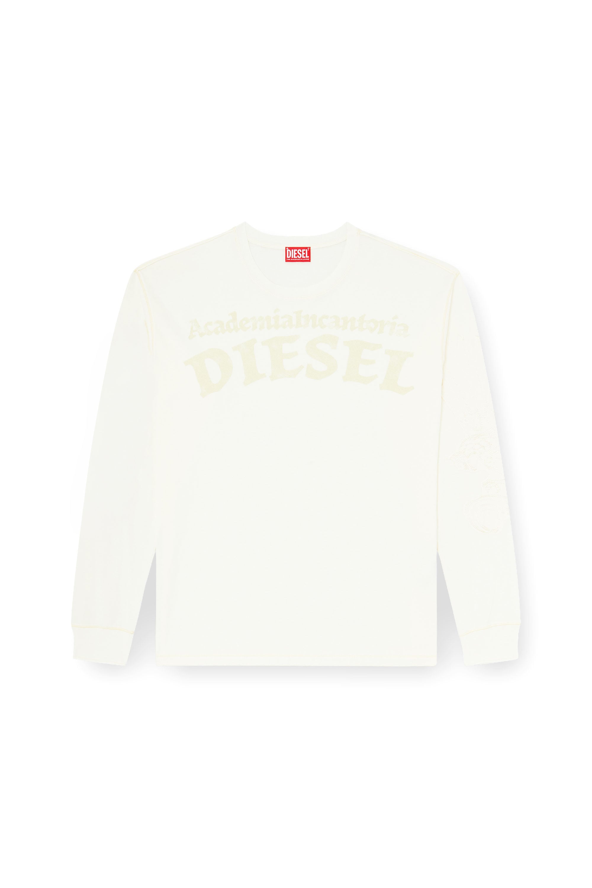 Diesel - T-NORM-LS-AA3, Male's 長袖Tシャツ in ホワイト - 3