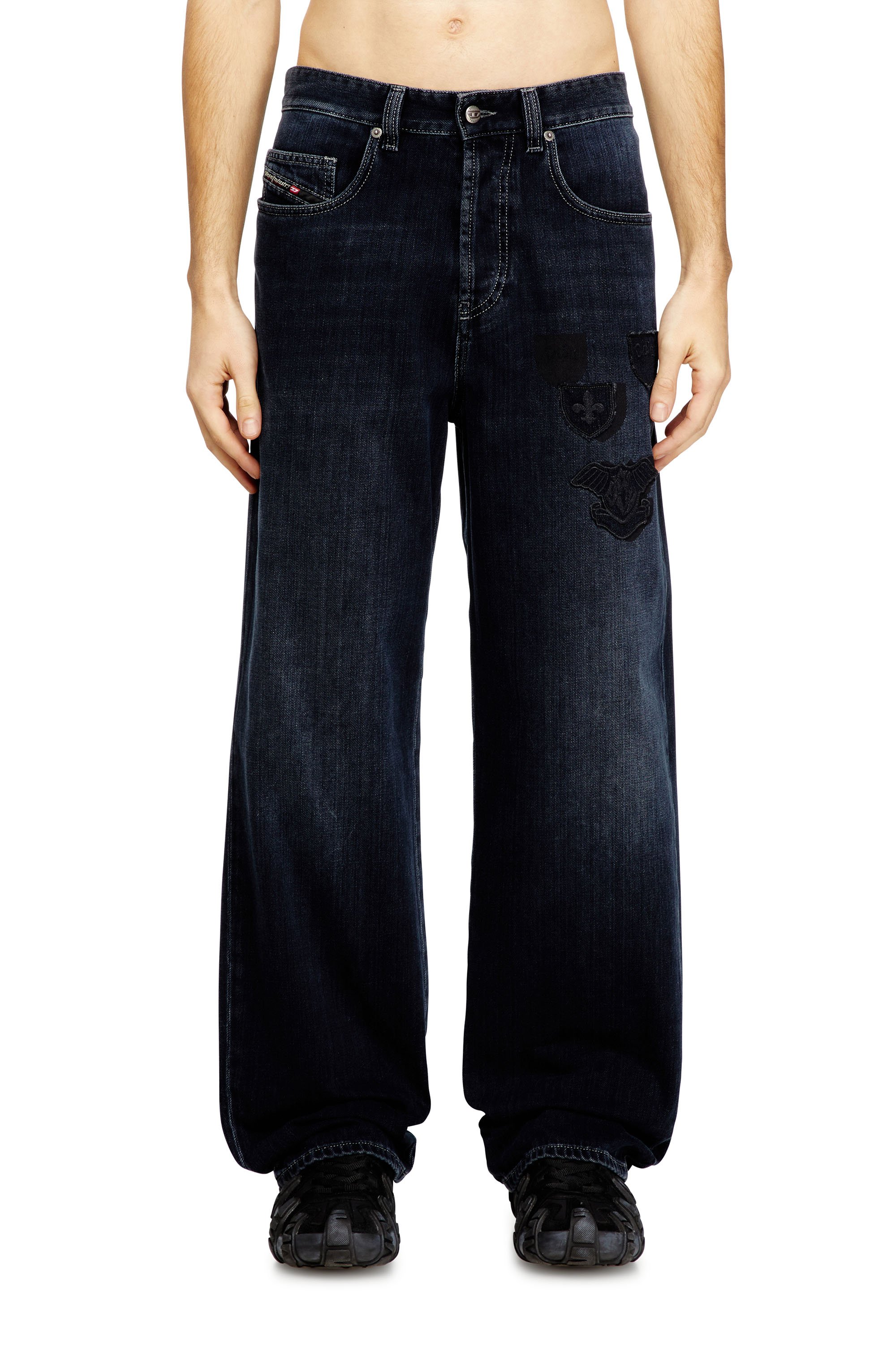 Diesel - Male's Relaxed Jeans 2001 D-Macro 09Q19, ダークブルー - 2