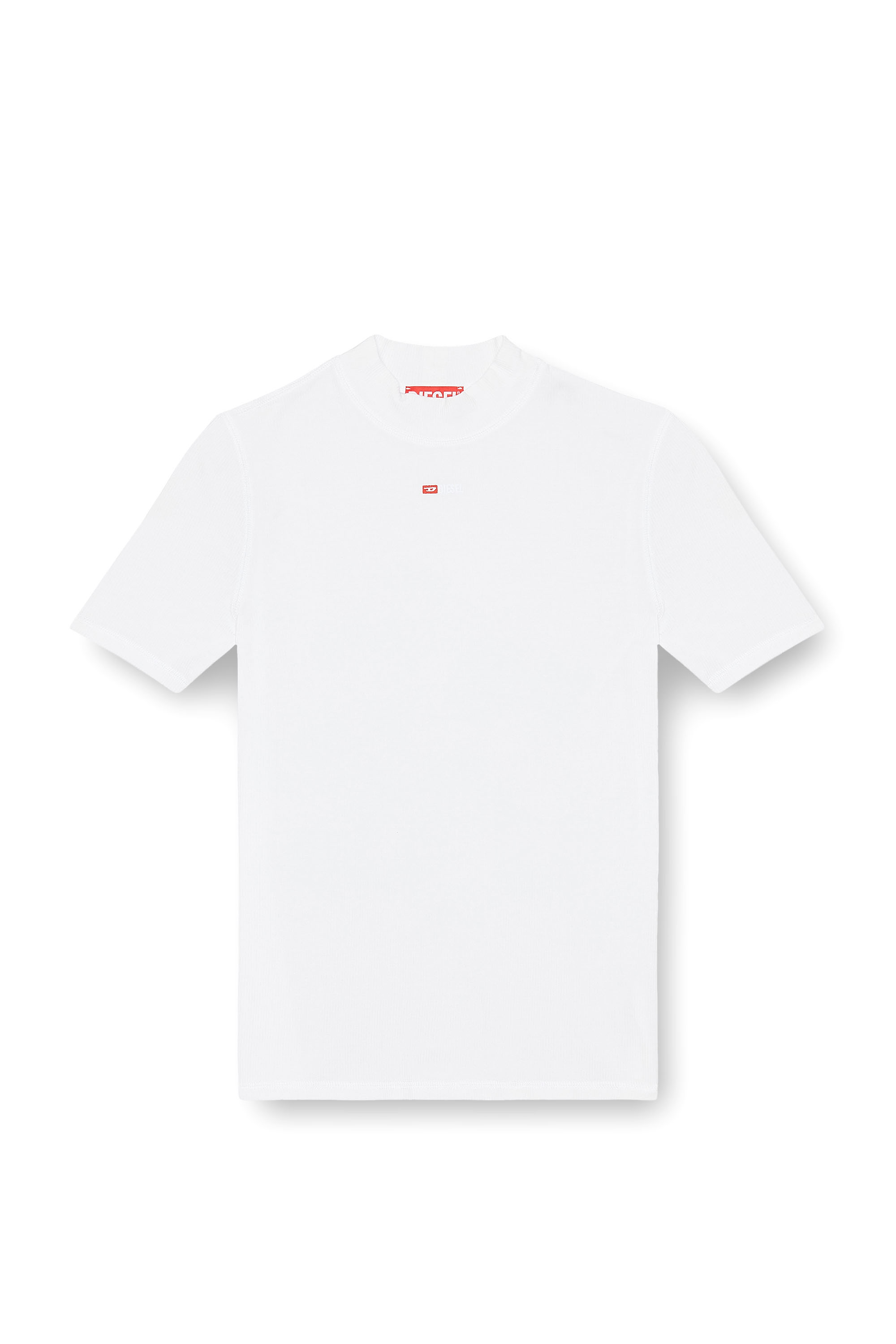 Diesel - T-MOKKY-MICRODIV, Female's Tシャツモックネックリブトップス in ホワイト - 3