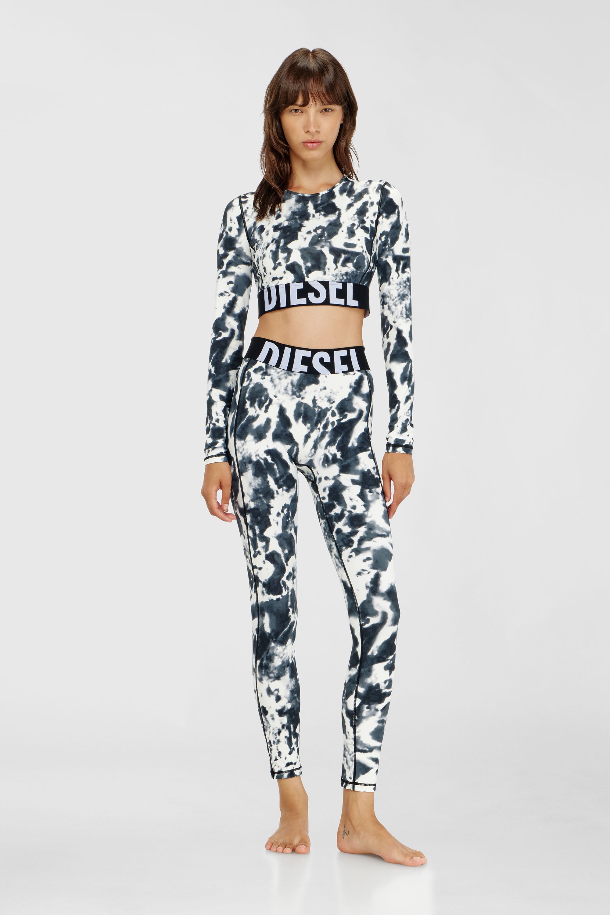 Diesel - MELISSA-D-POP, Female's 長袖トップ in ブラック/ホワイト - 2