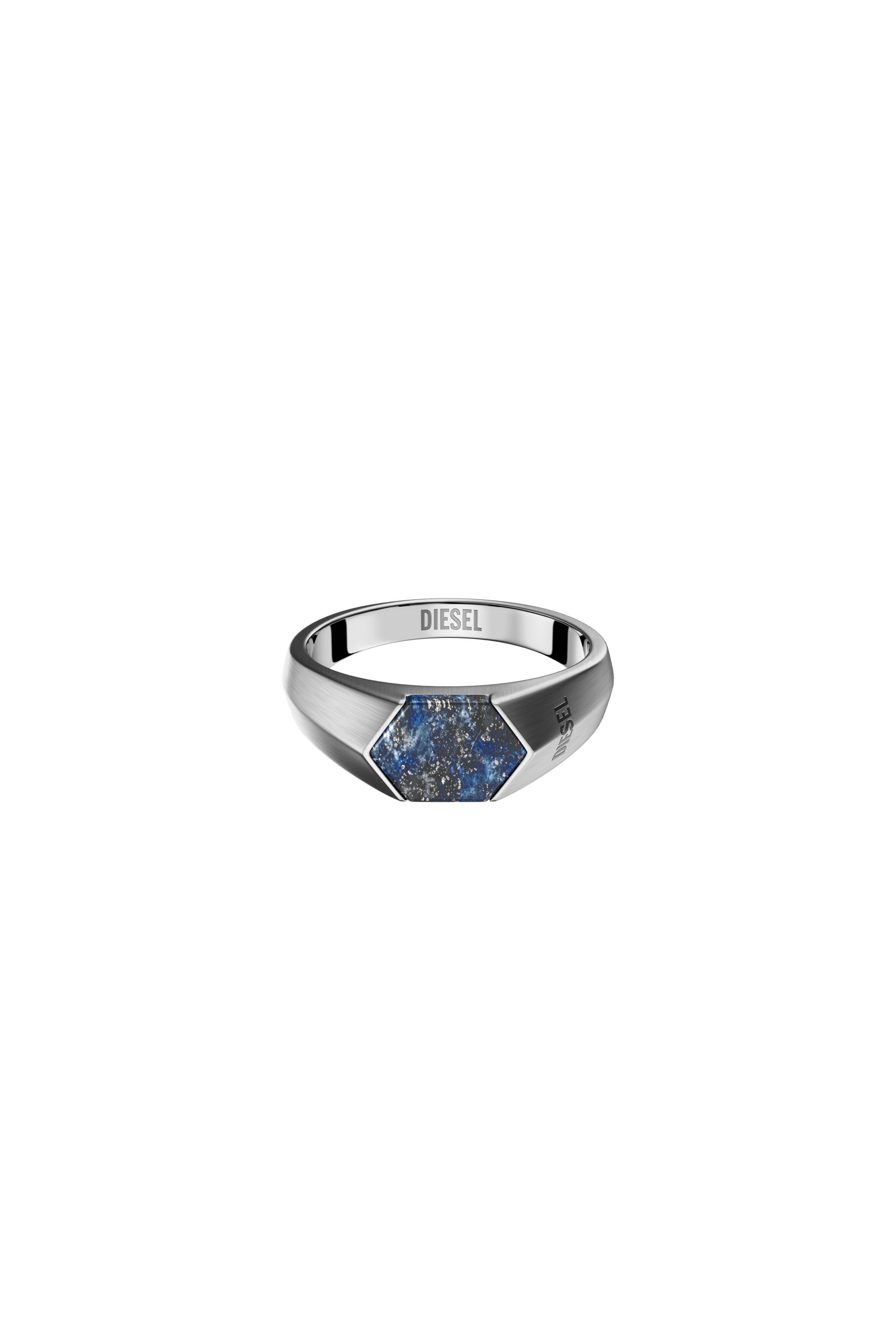 Diesel - DX1712040, Unisex's Lapis Signet Ring in シルバー/ブルー - 2