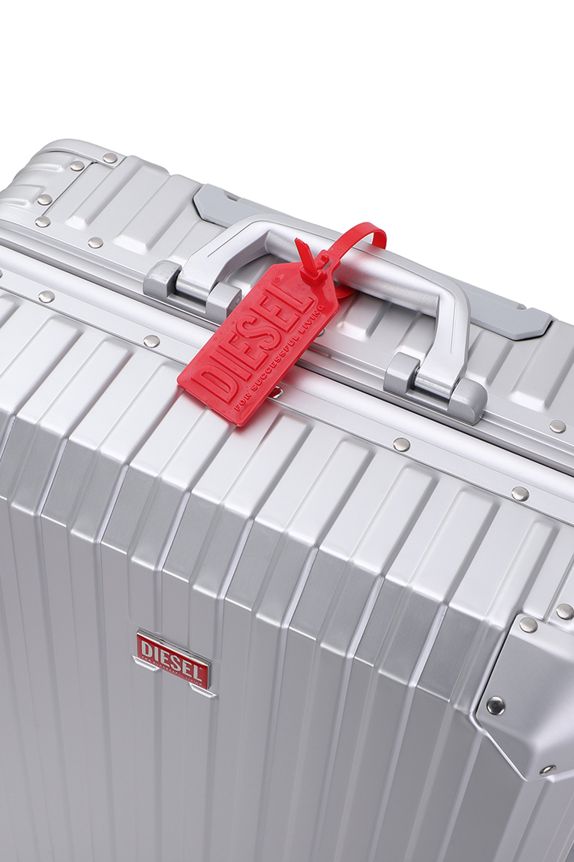 Diesel - DIESEL ALUMINUM TROLLEY- DSL002, Unisex's Aluminum suitcase size M in シルバー - 2